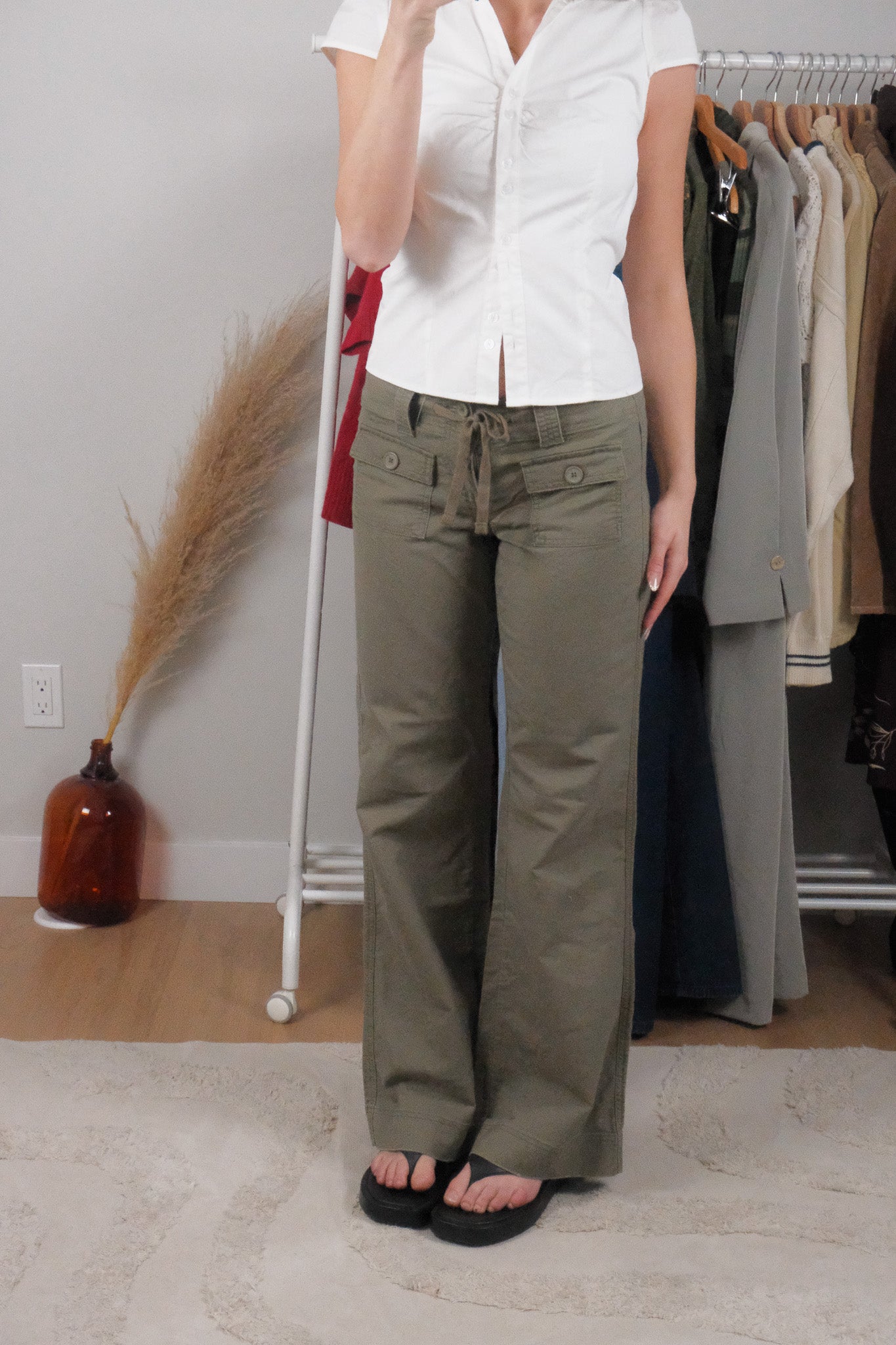 Vintage x Deadstock x Cotton Low-Rise Cargo Pants (4)
