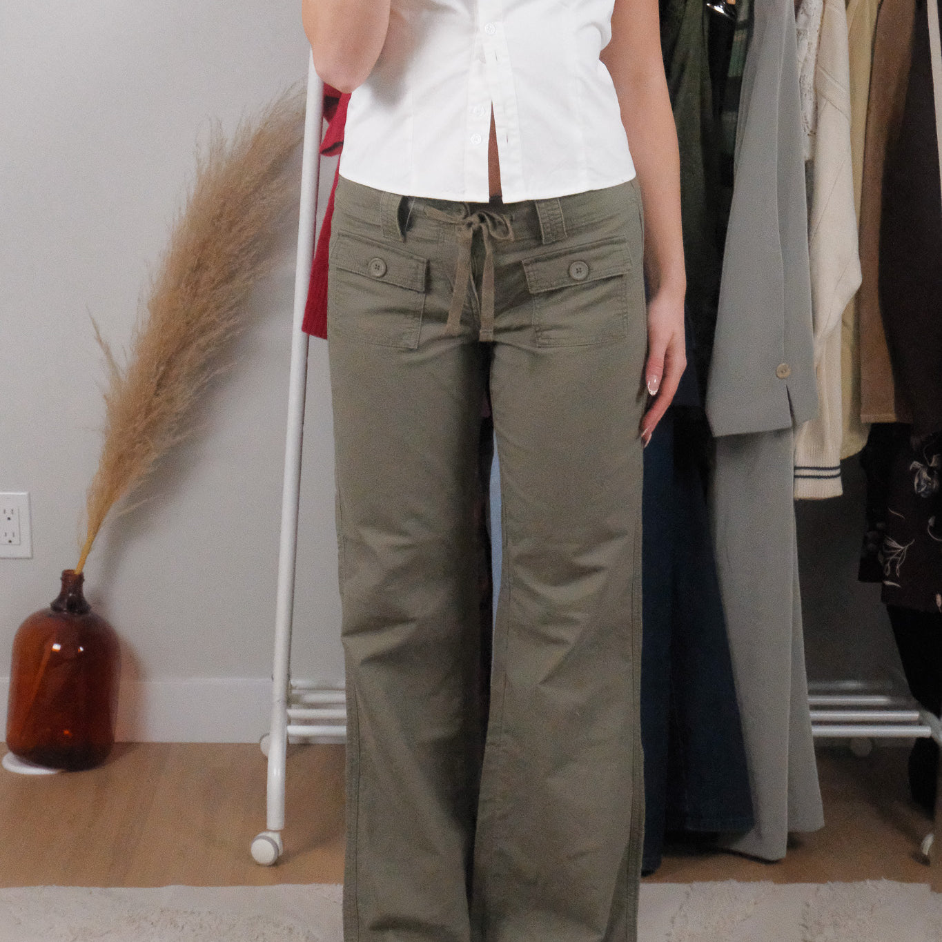 Vintage x Deadstock x Cotton Low-Rise Cargo Pants (4)
