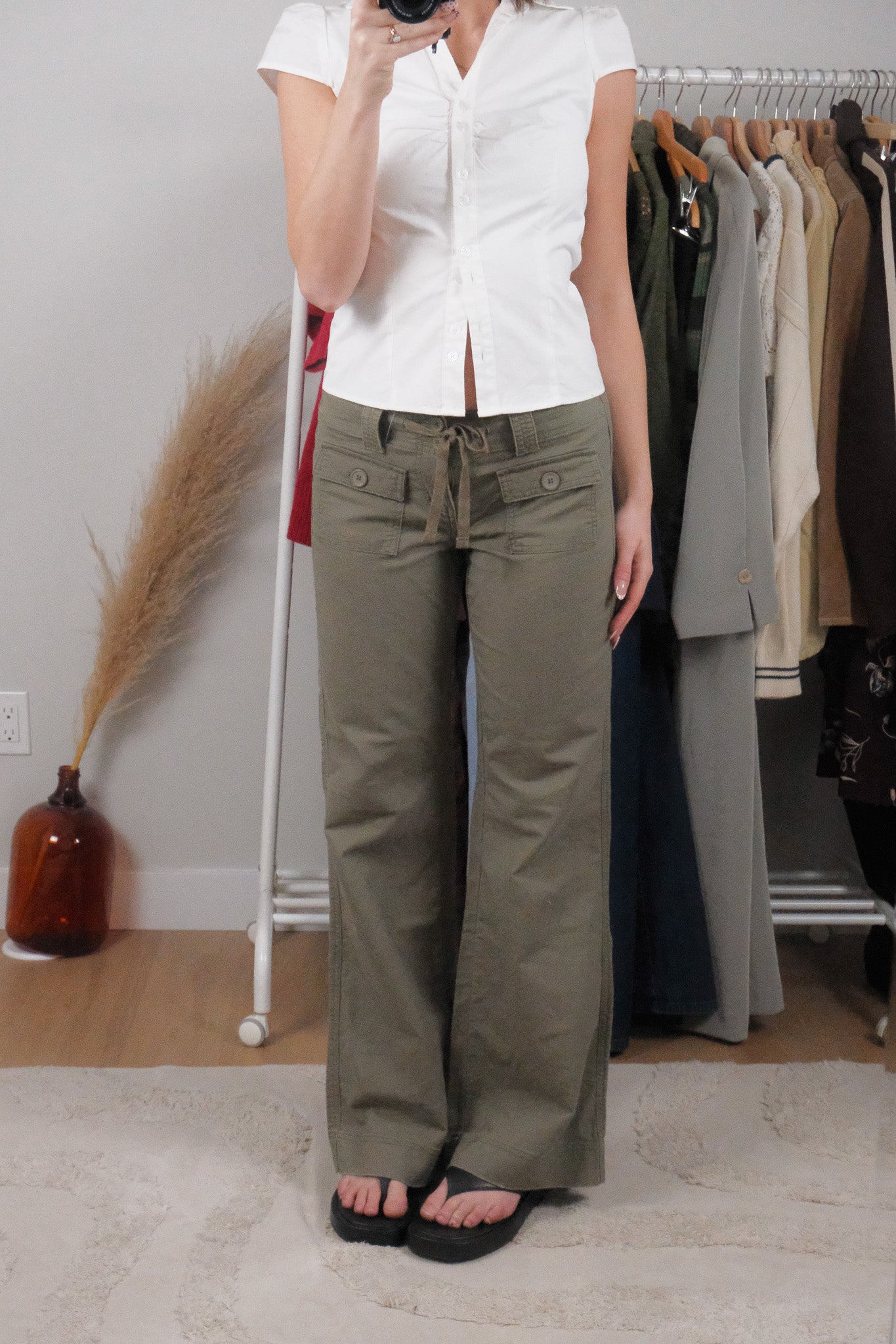 Vintage x Deadstock x Cotton Low-Rise Cargo Pants (4)
