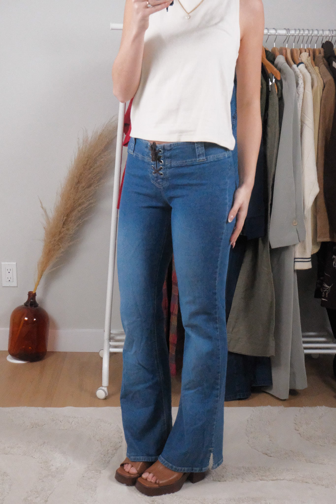 Vintage x Low-Rise Flare Jeans (6)
