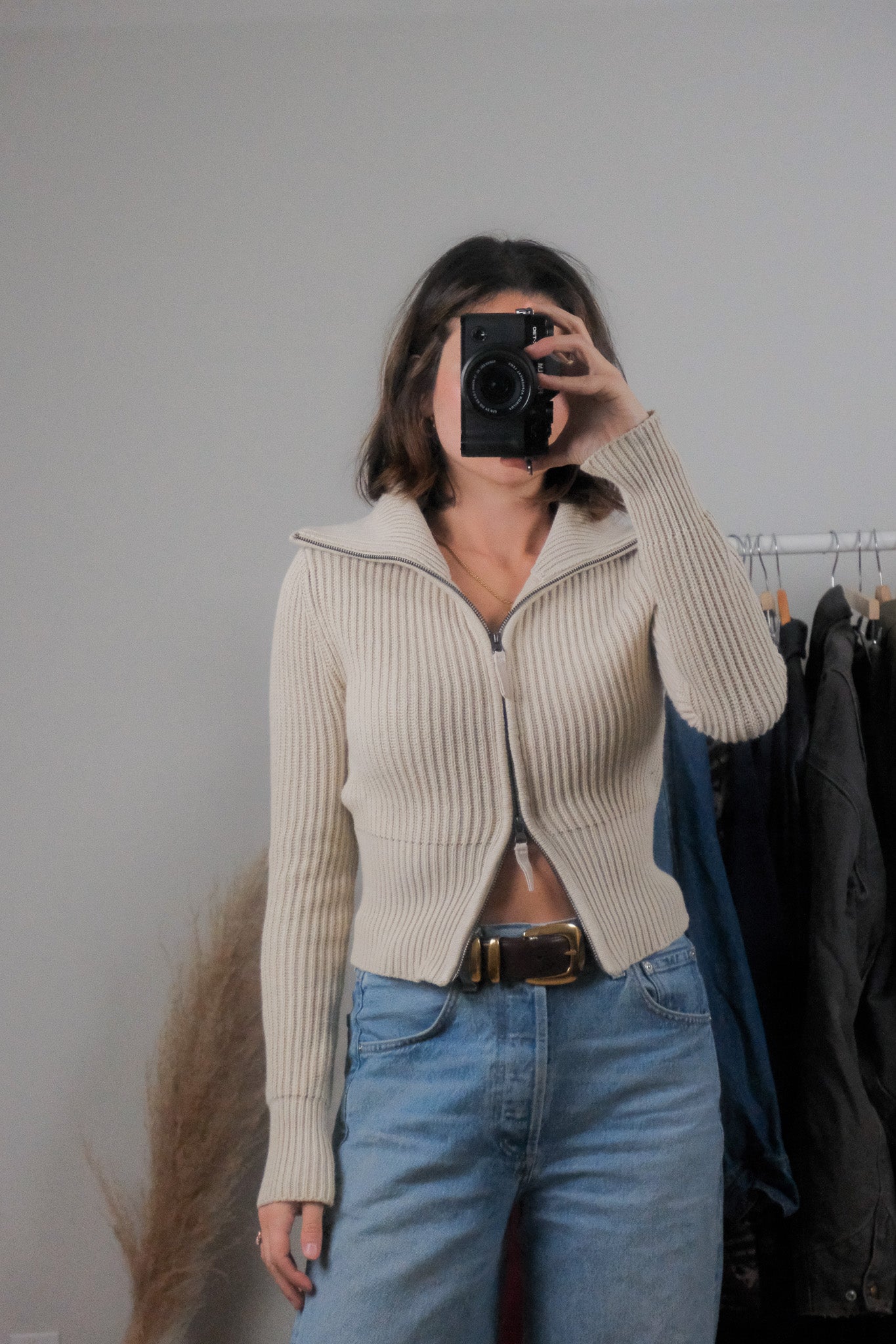 Modern x Double Zipper Cardigan (XS)