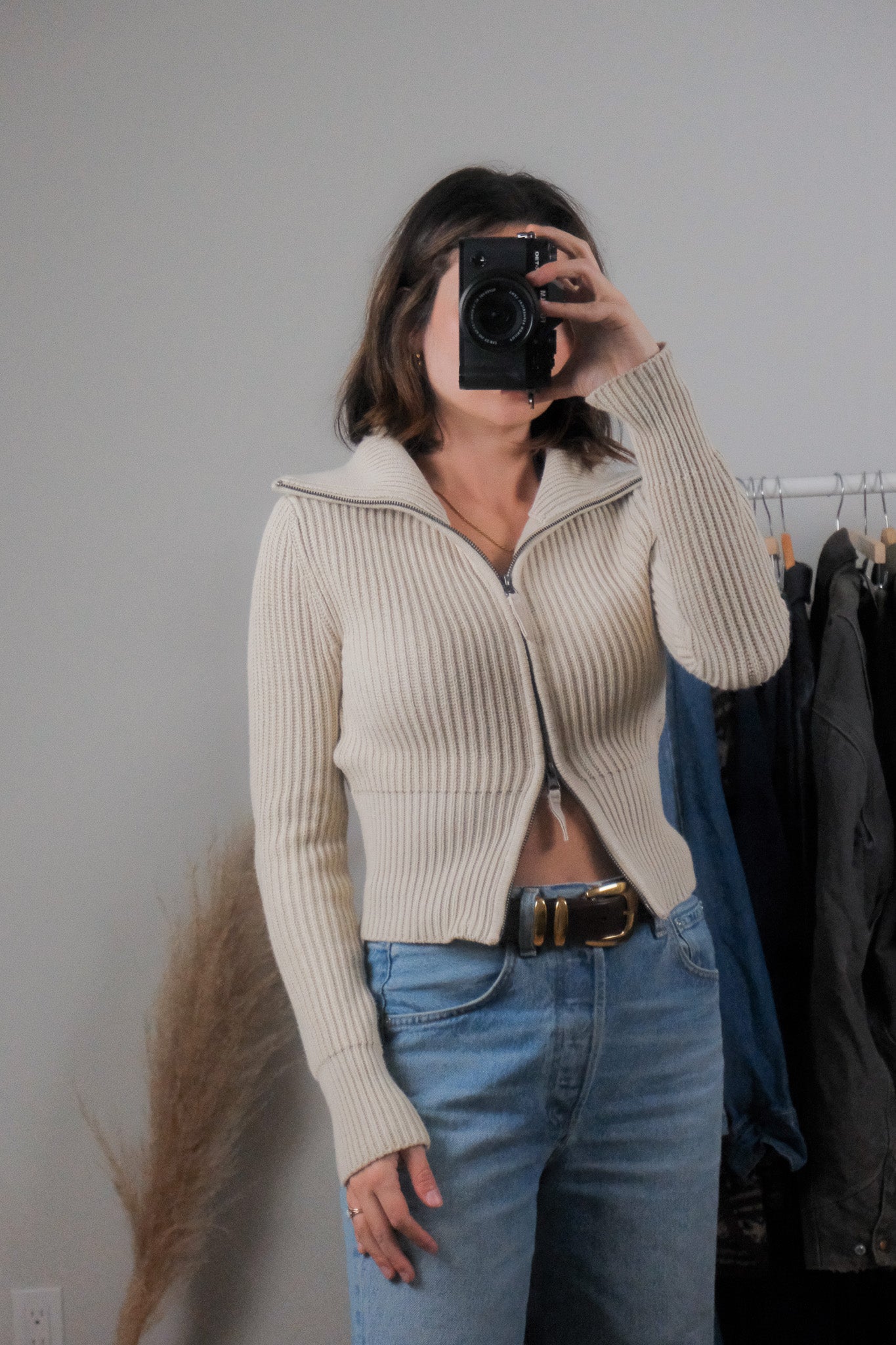 Modern x Double Zipper Cardigan (XS)