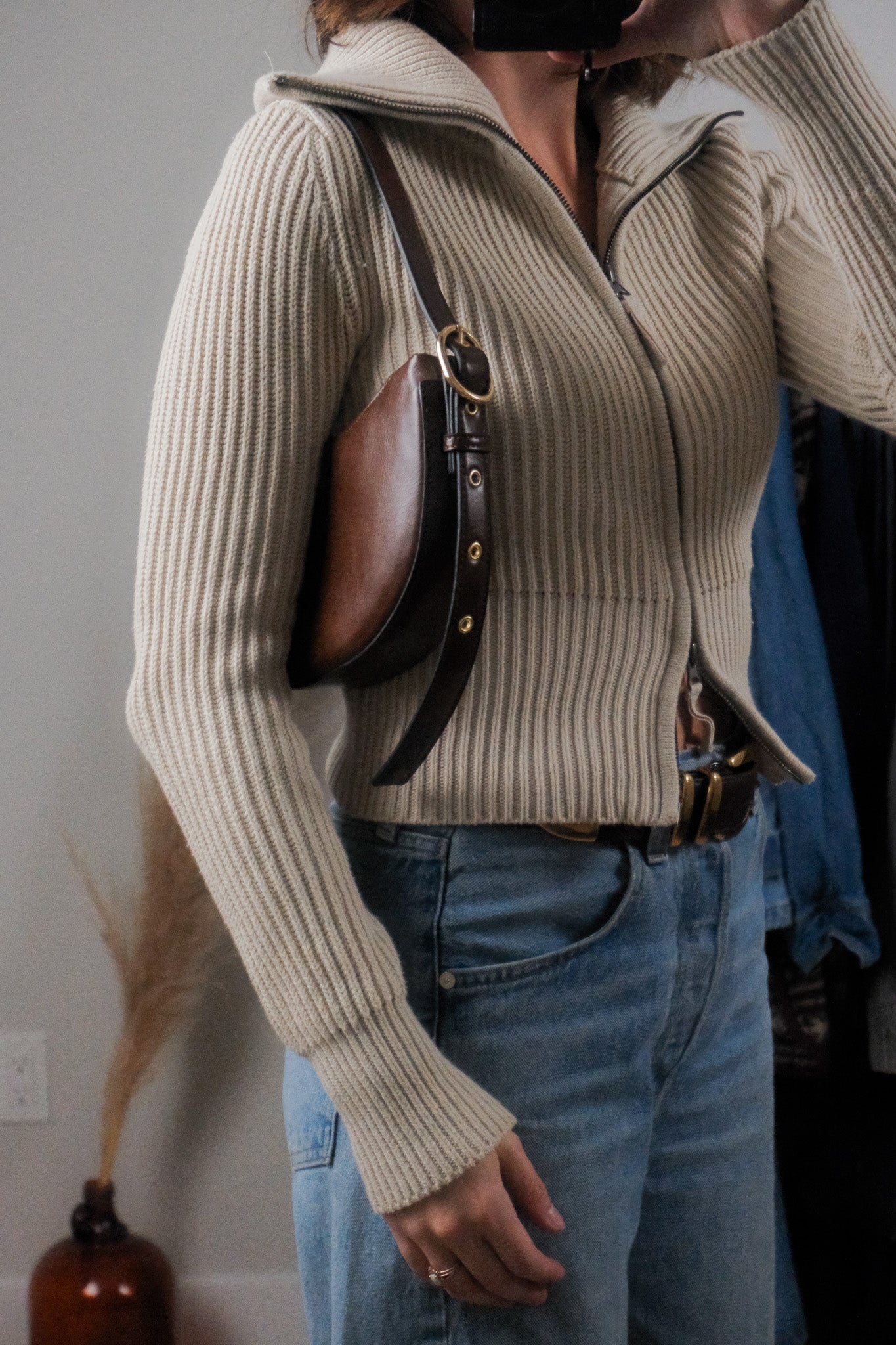 Modern x Faux Leather Shoulder Bag