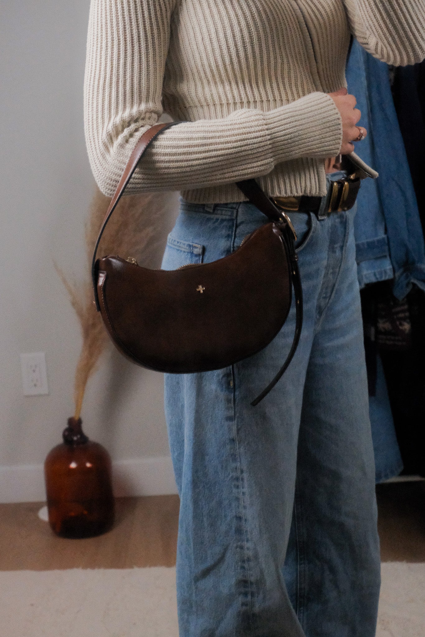 Modern x Faux Leather Shoulder Bag
