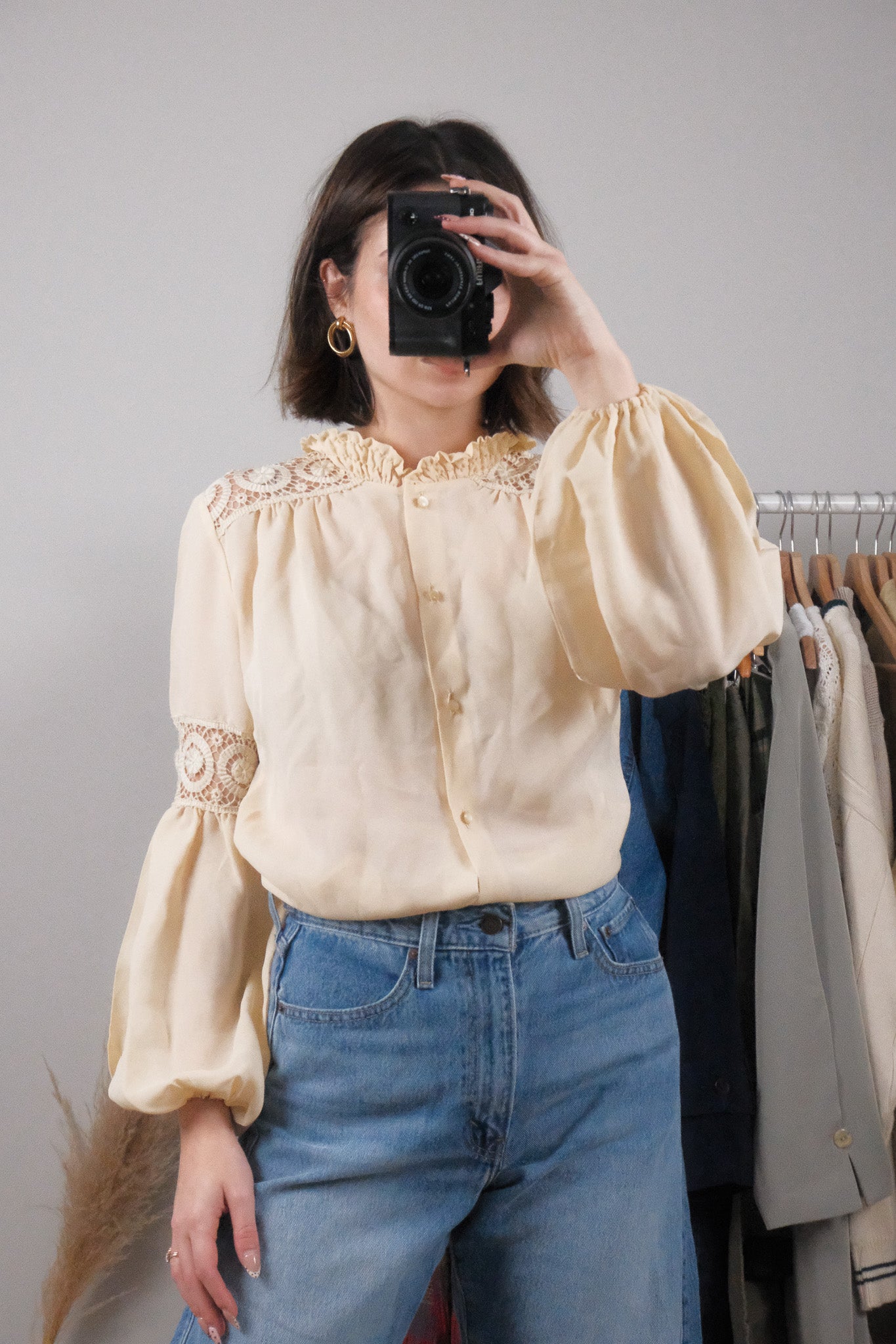 Vintage x Crochet Blouse (M)