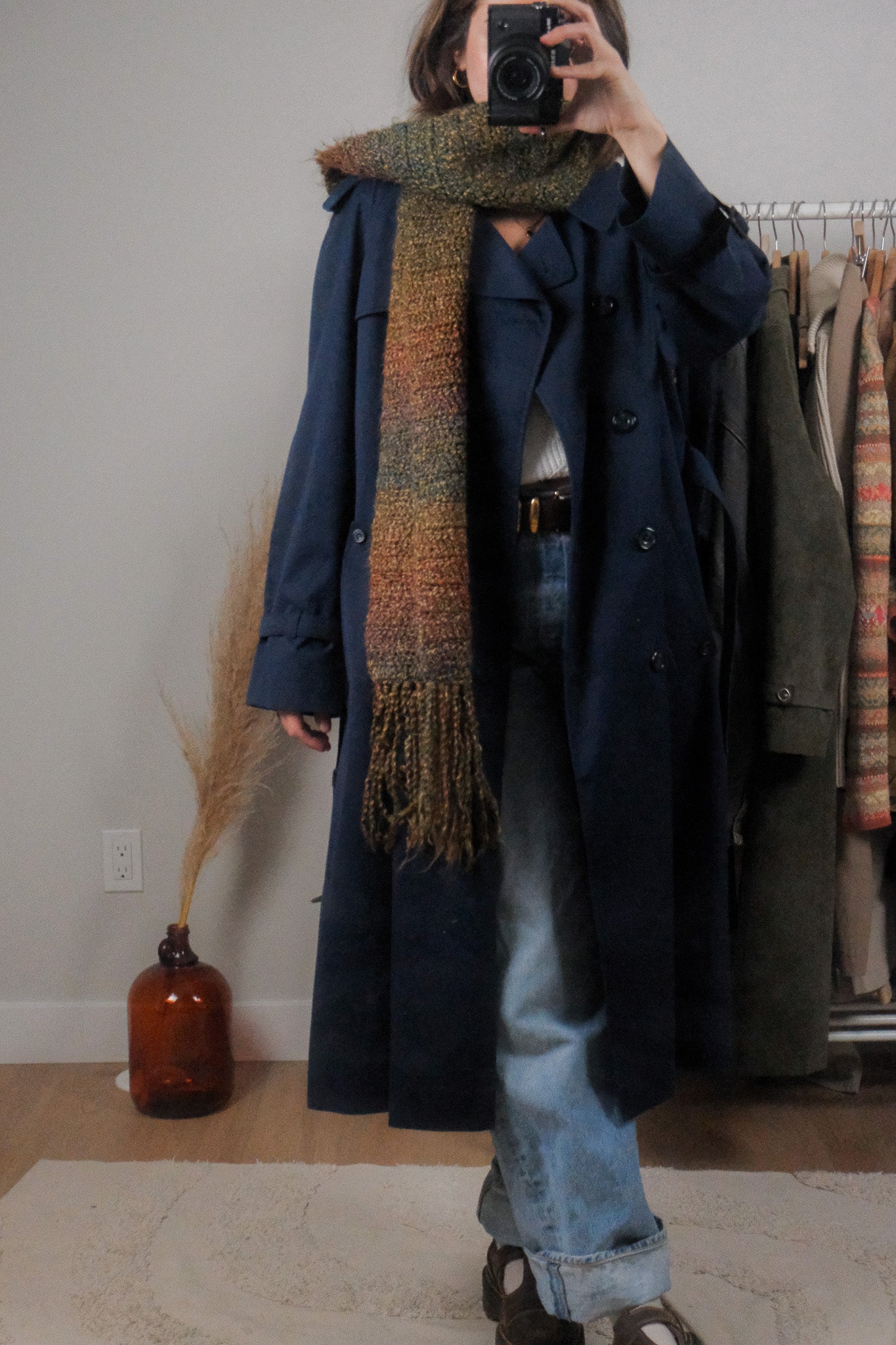 Vintage x Multi-Colour Fringe Scarf