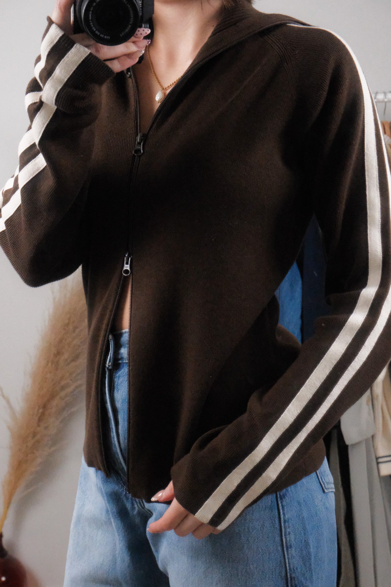 Deadstock x Vintage x Striped Zip-Up (M/L)
