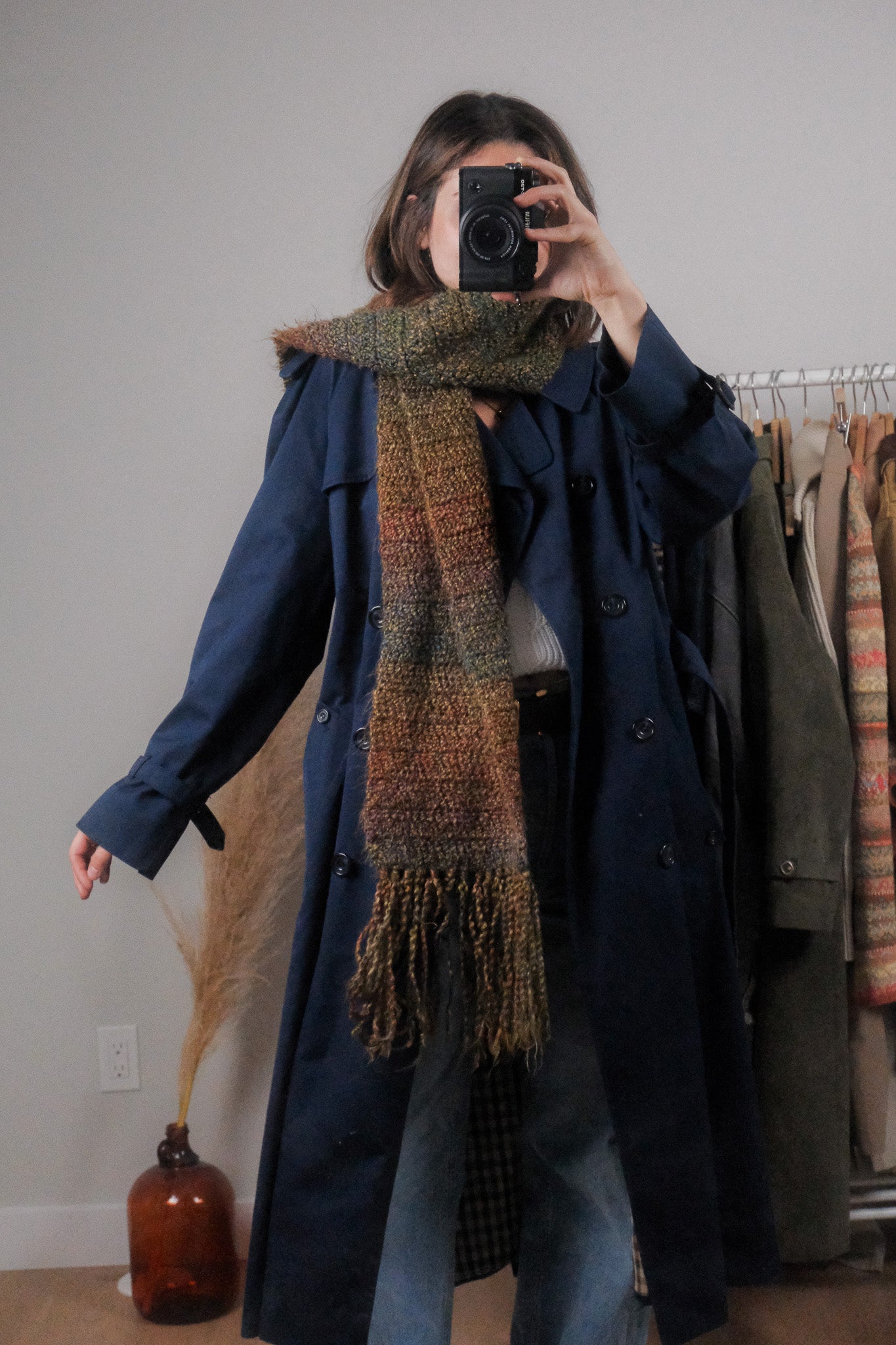 Vintage x Multi-Colour Fringe Scarf