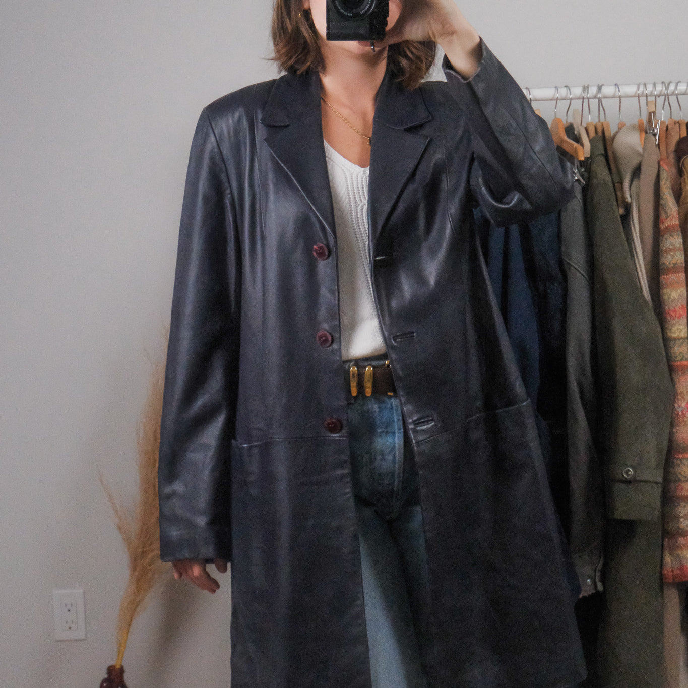 Vintage x Leather Jacket (L)