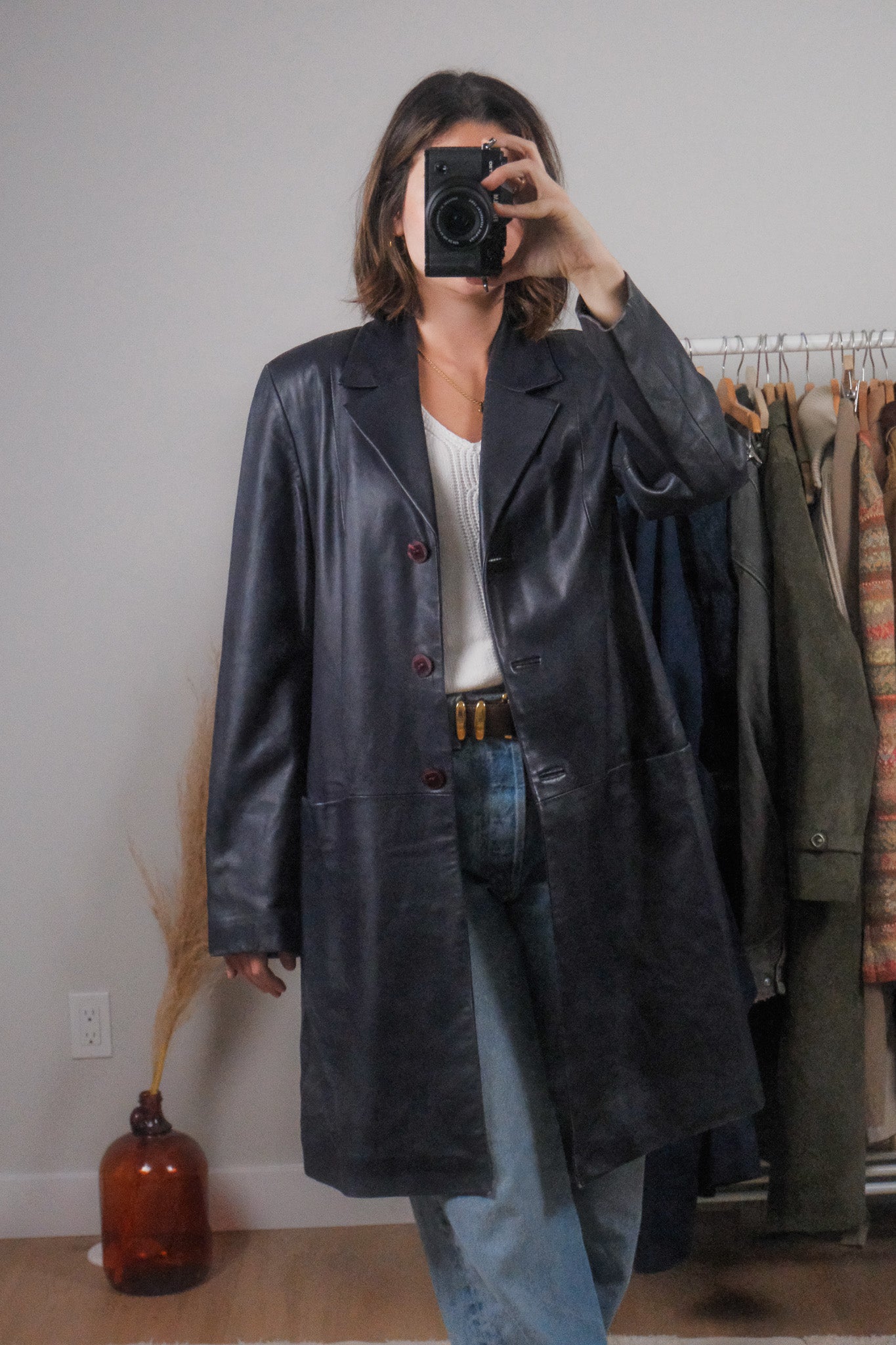 Vintage x Leather Jacket (L)