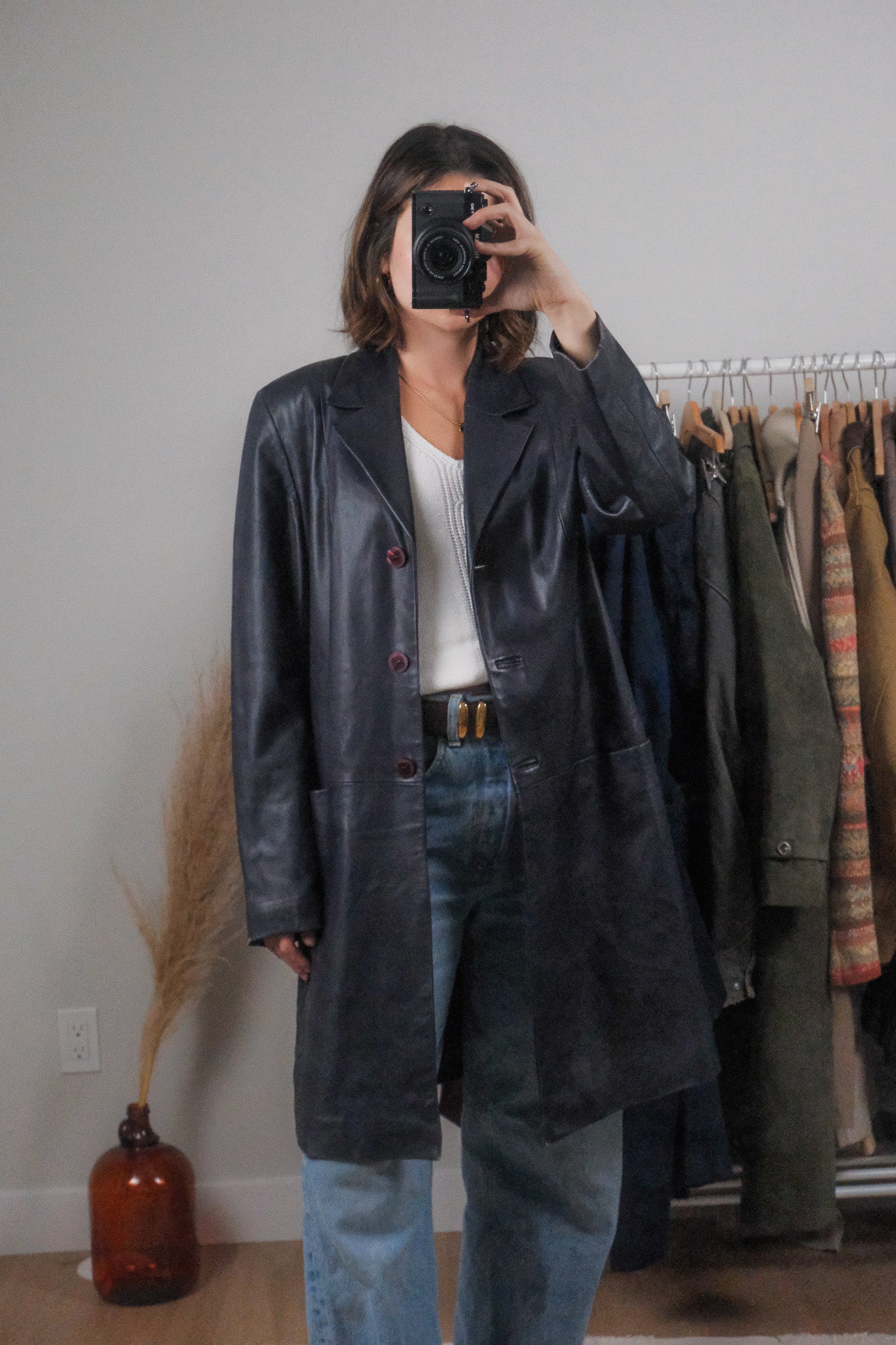 Vintage x Leather Jacket (L)