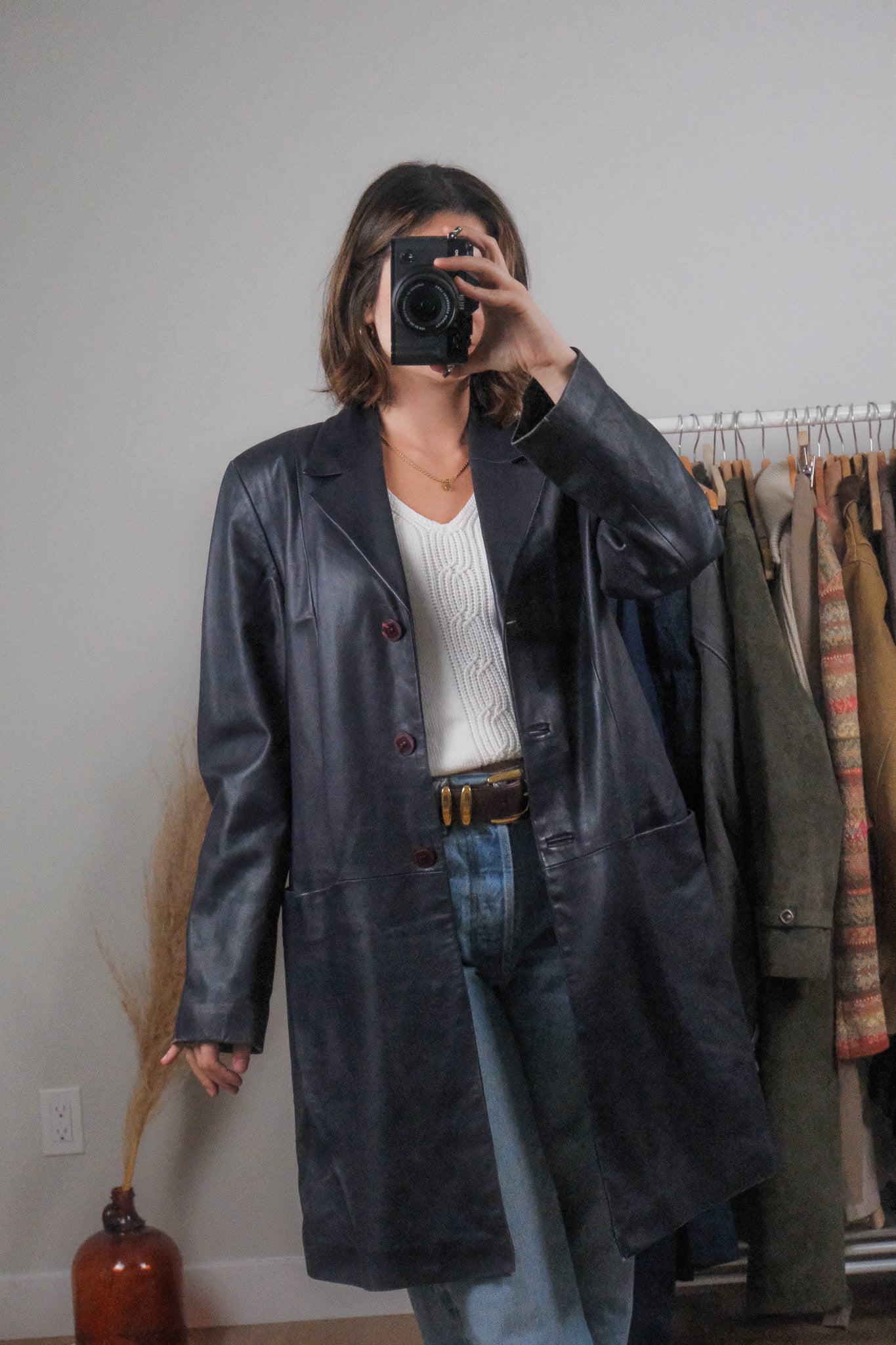 Vintage x Leather Jacket (L)