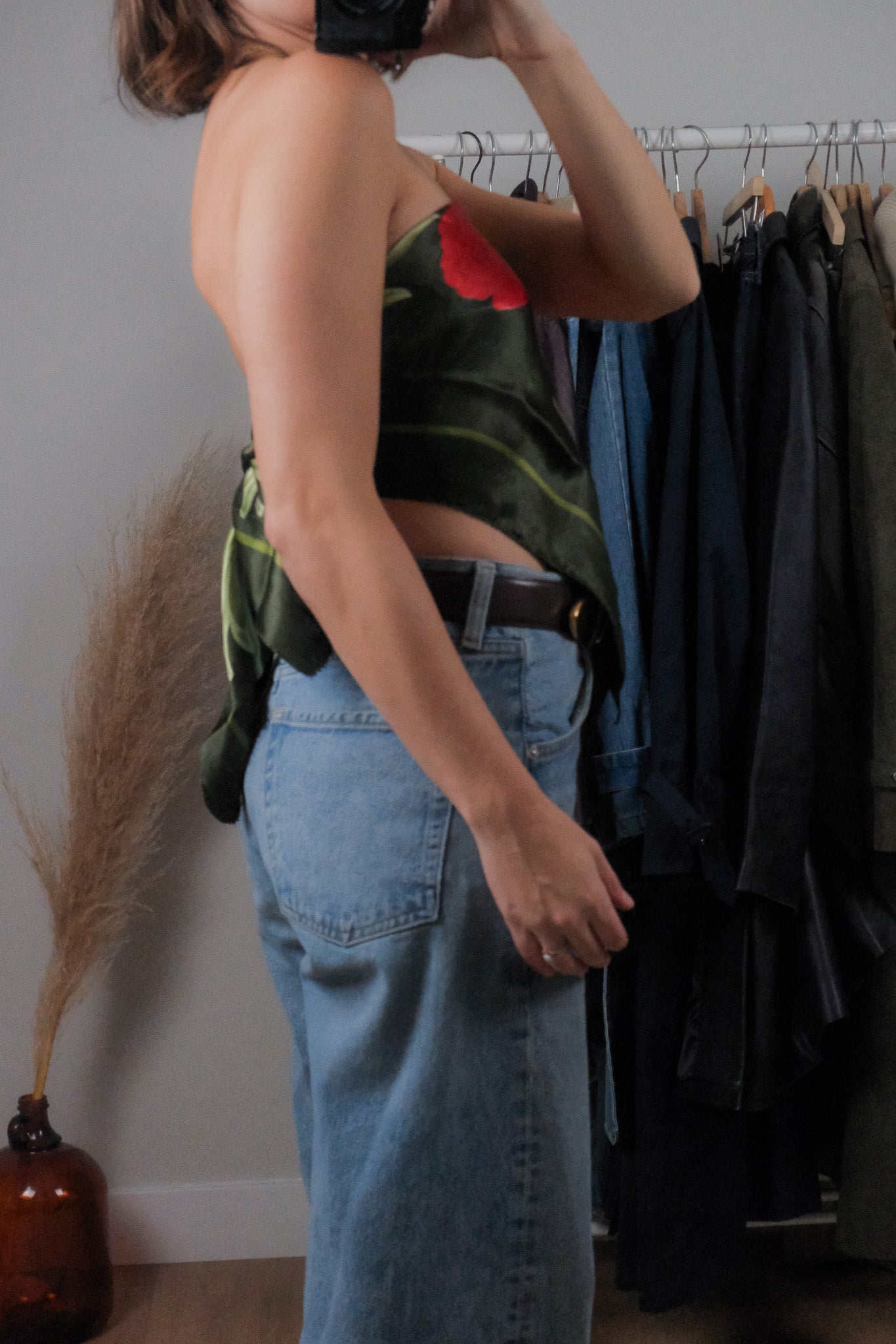 Vintage x Patterned Flower Scarf