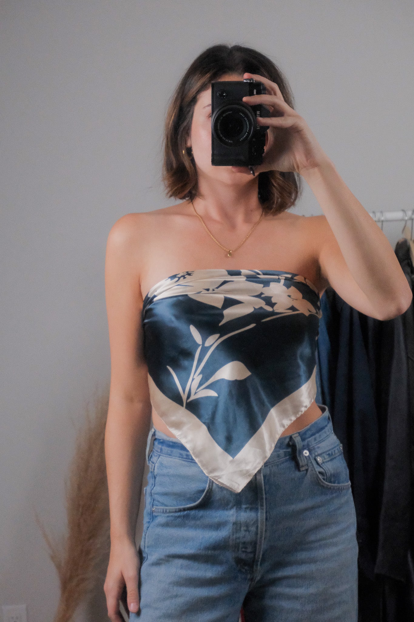 Vintage x Patterned Flower Scarf