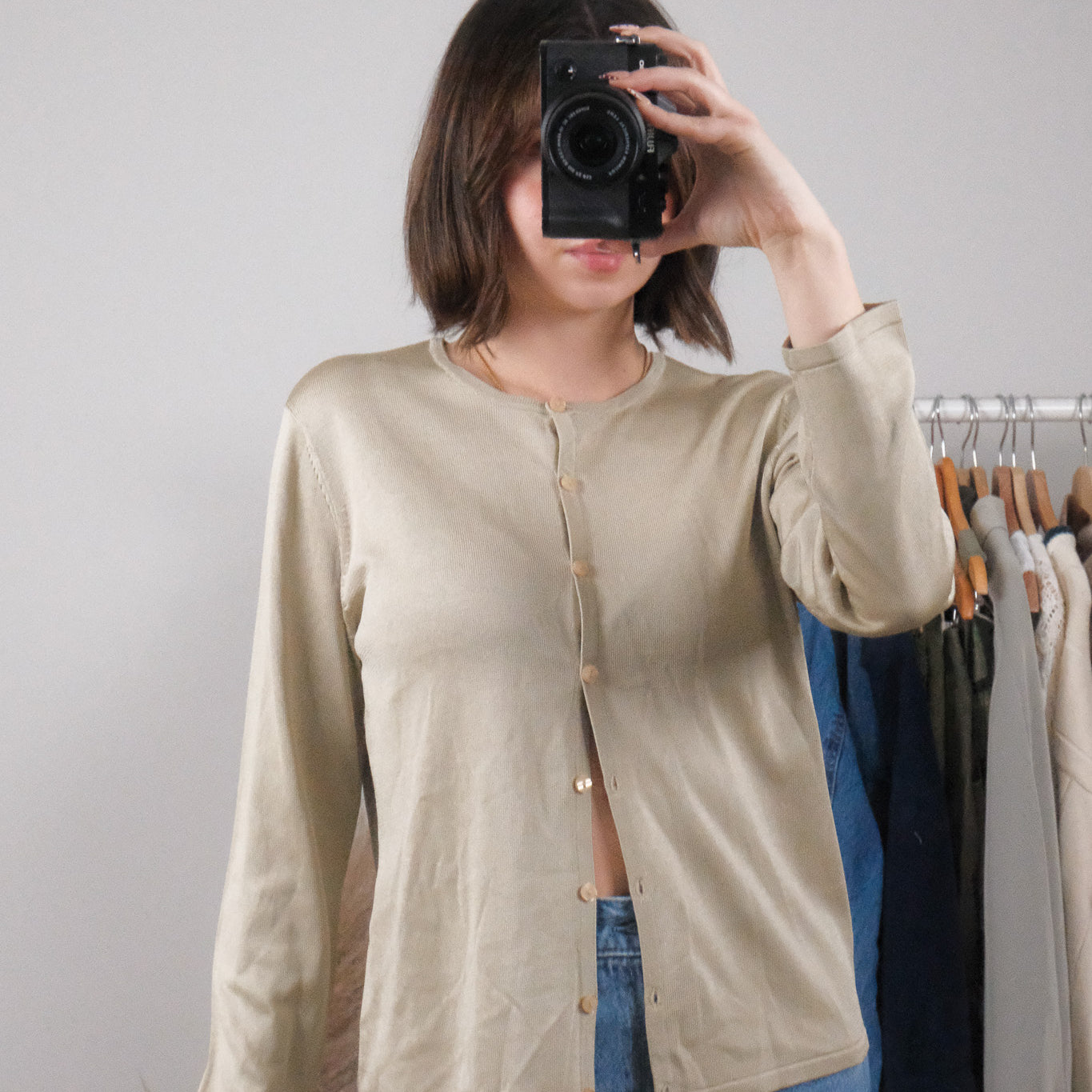 Vintage x Holt Renefrew x Silk Cardigan (M/L)