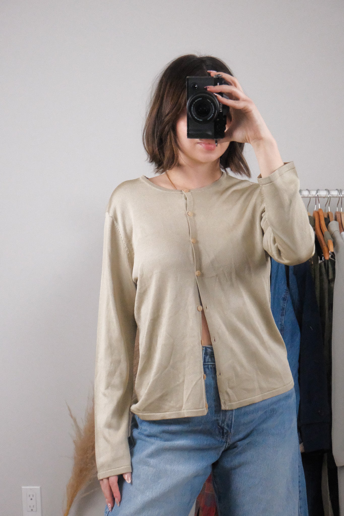 Vintage x Holt Renefrew x Silk Cardigan (M/L)
