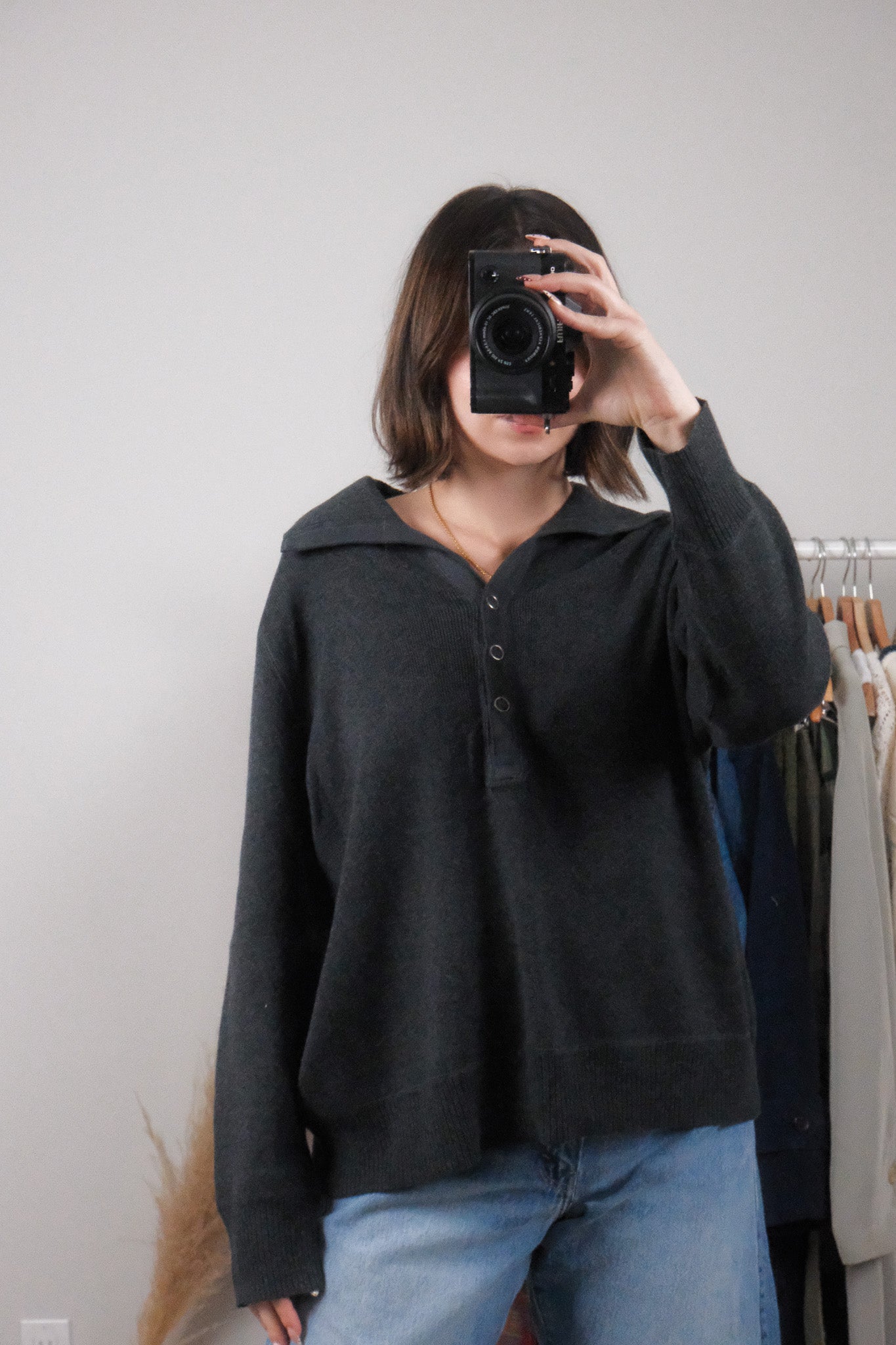 Vintage x Cotton Collared Sweater (L)