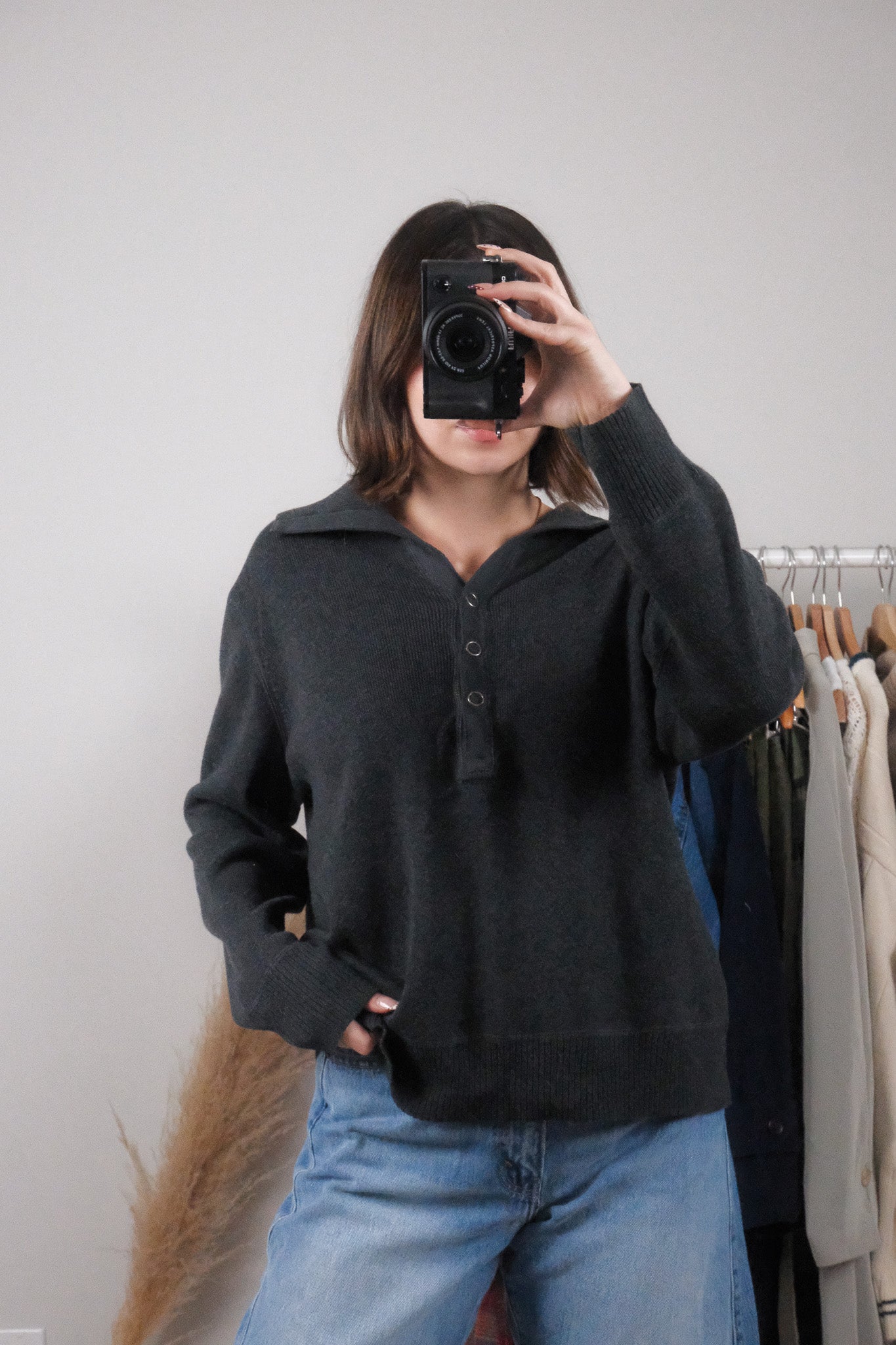 Vintage x Cotton Collared Sweater (L)