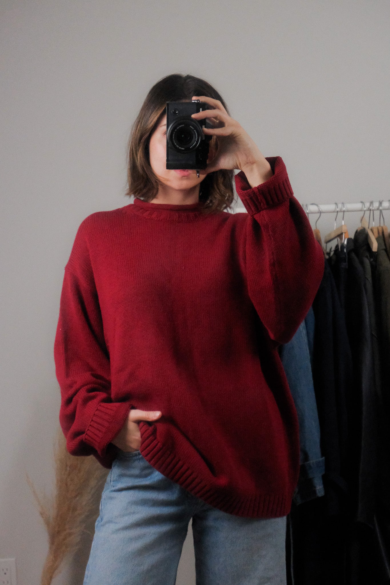 Vintage x Cotton Rolled Neck Chunky Knit (L/XL)