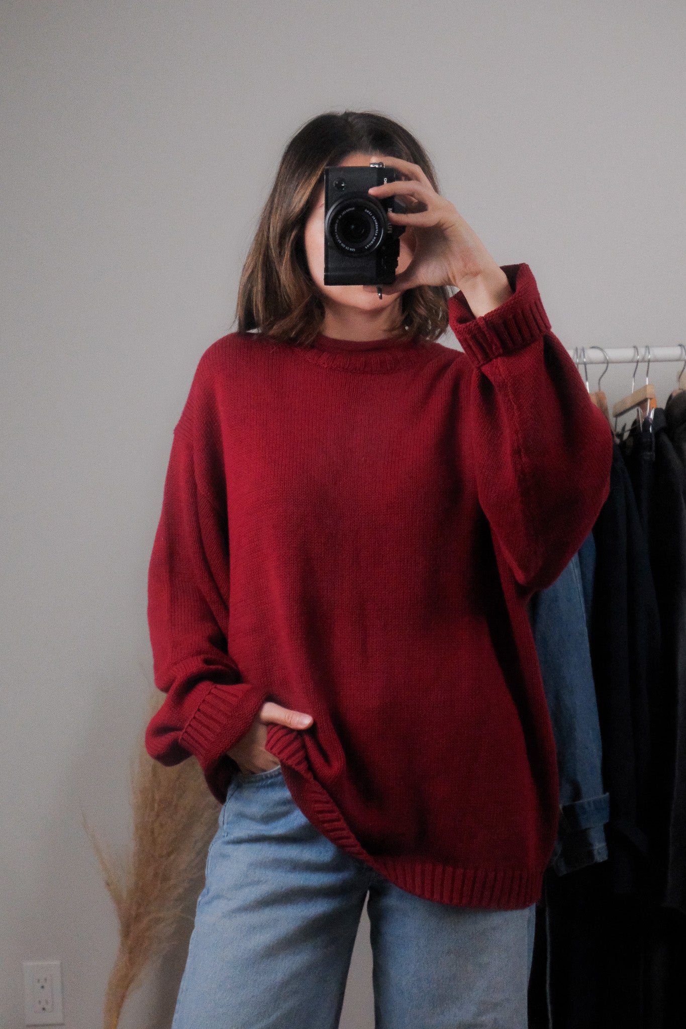 Vintage x Cotton Rolled Neck Chunky Knit (L/XL)