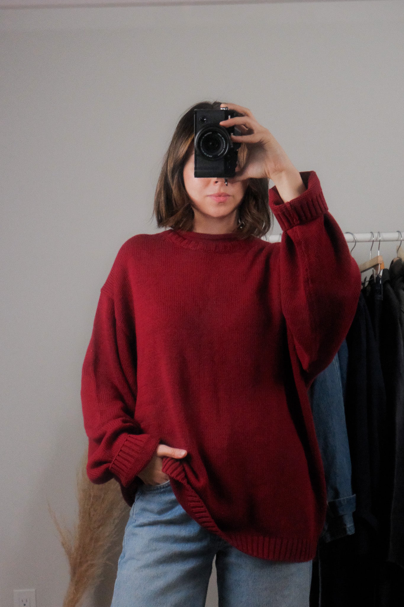 Vintage x Cotton Rolled Neck Chunky Knit (L/XL)