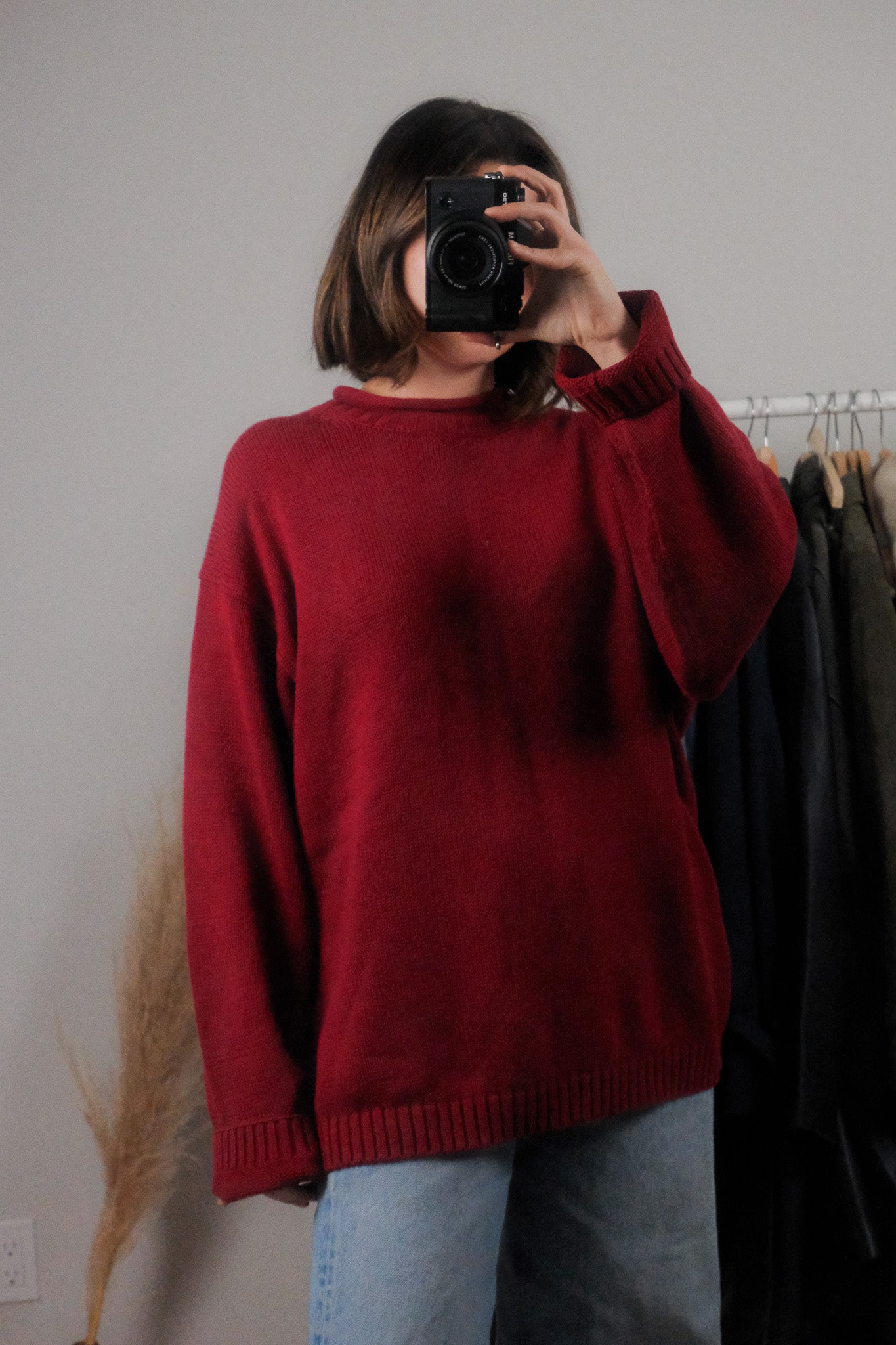 Vintage x Cotton Rolled Neck Chunky Knit (L/XL)