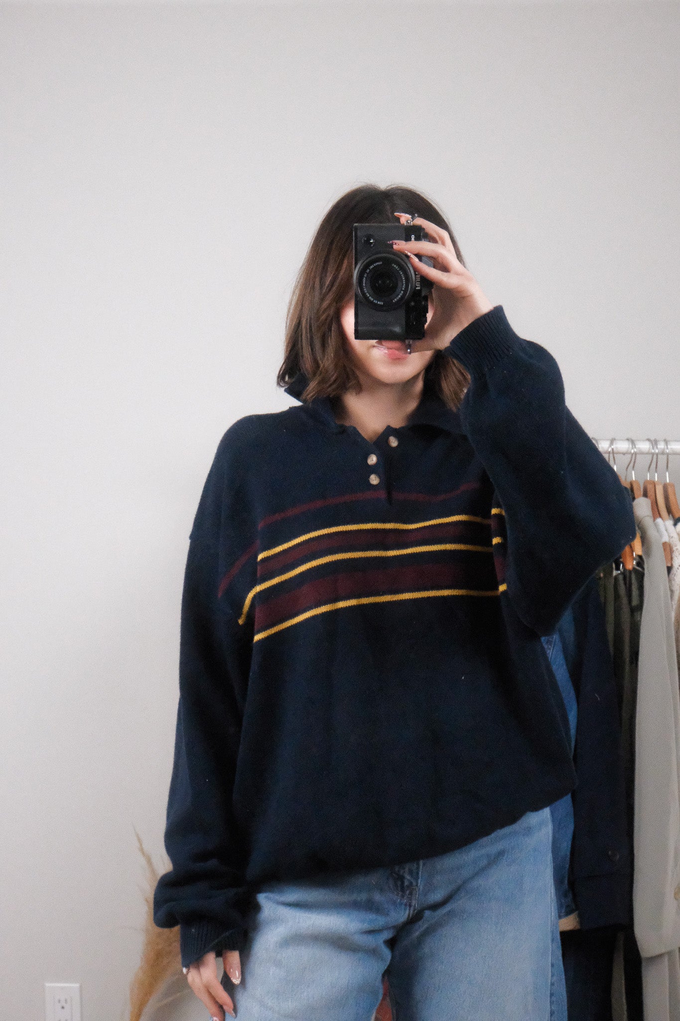 Vintage x Eddie Bauer x Cotton Striped Collared Knit (XXL)