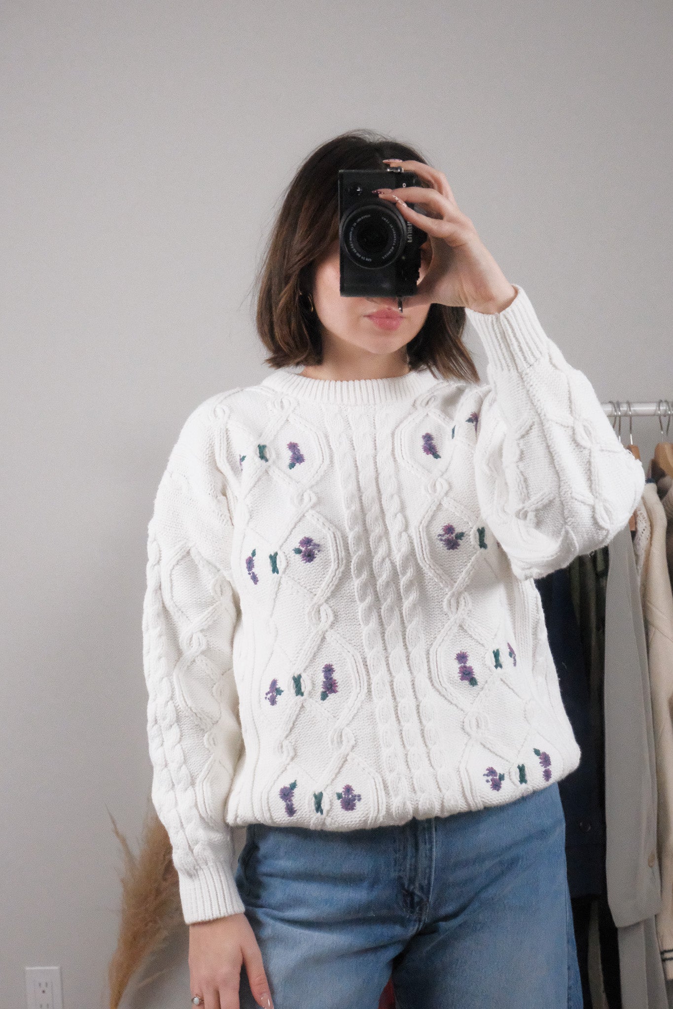 Vintage x Cotton Embroidered Chunky Knit (M)