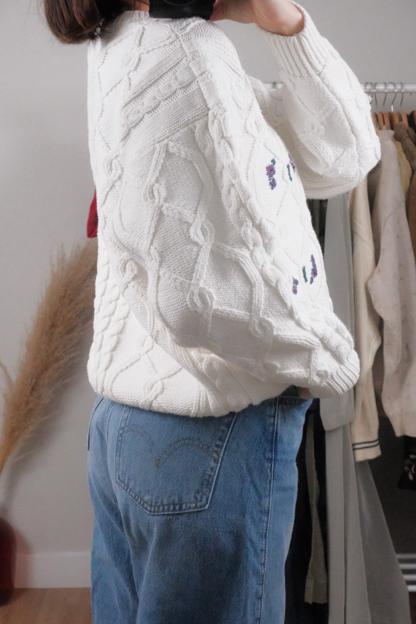 Vintage x Cotton Embroidered Chunky Knit (M)