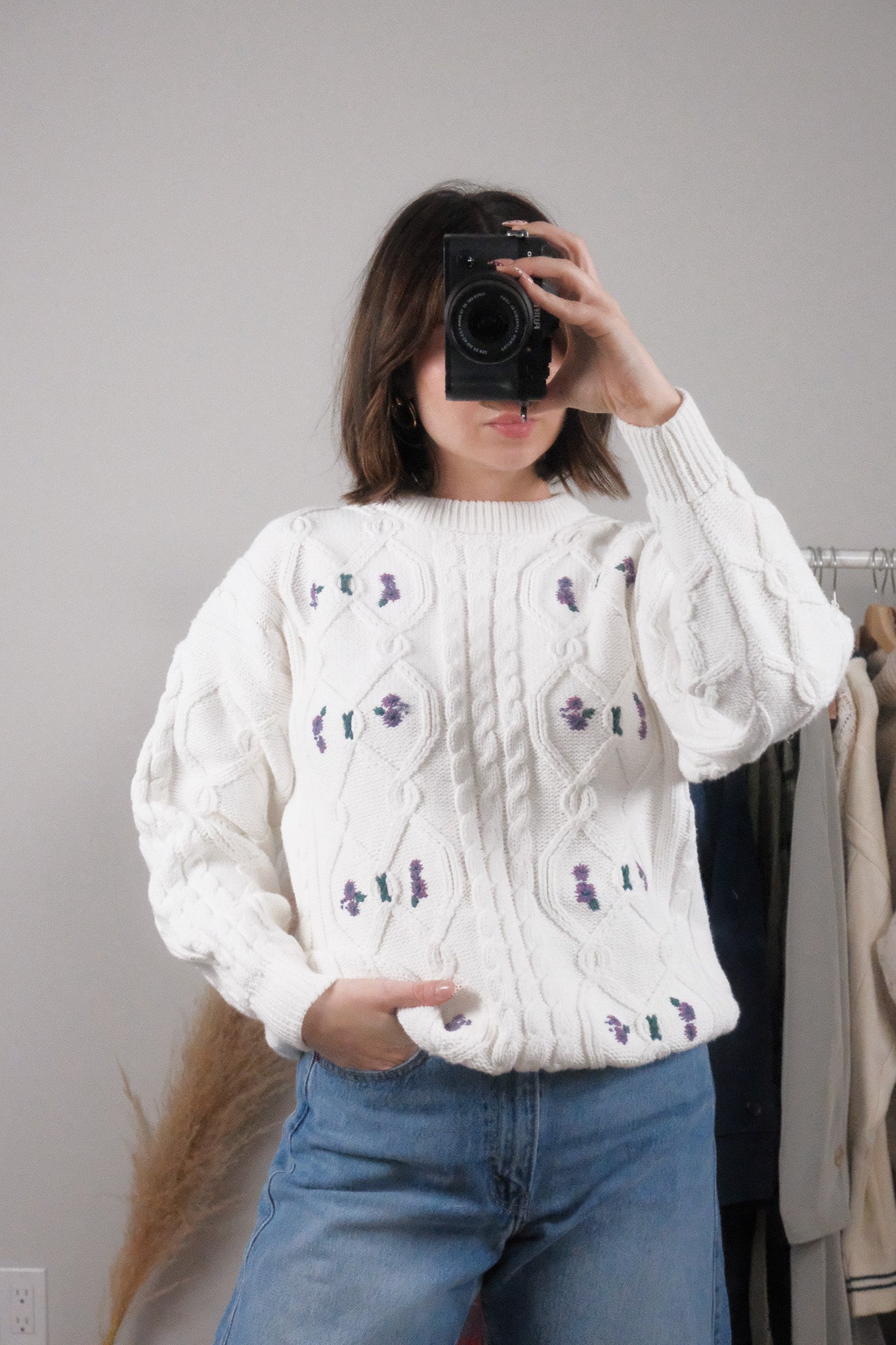 Vintage x Cotton Embroidered Chunky Knit (M)