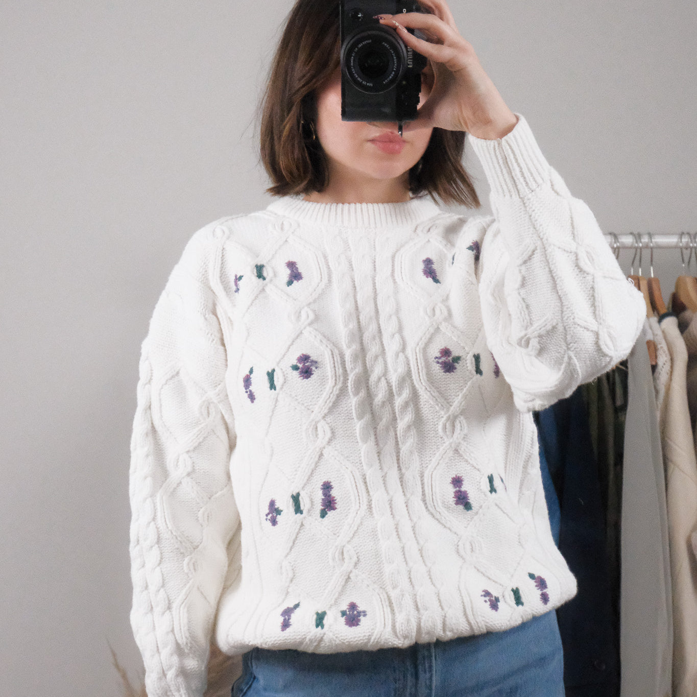 Vintage x Cotton Embroidered Chunky Knit (M)