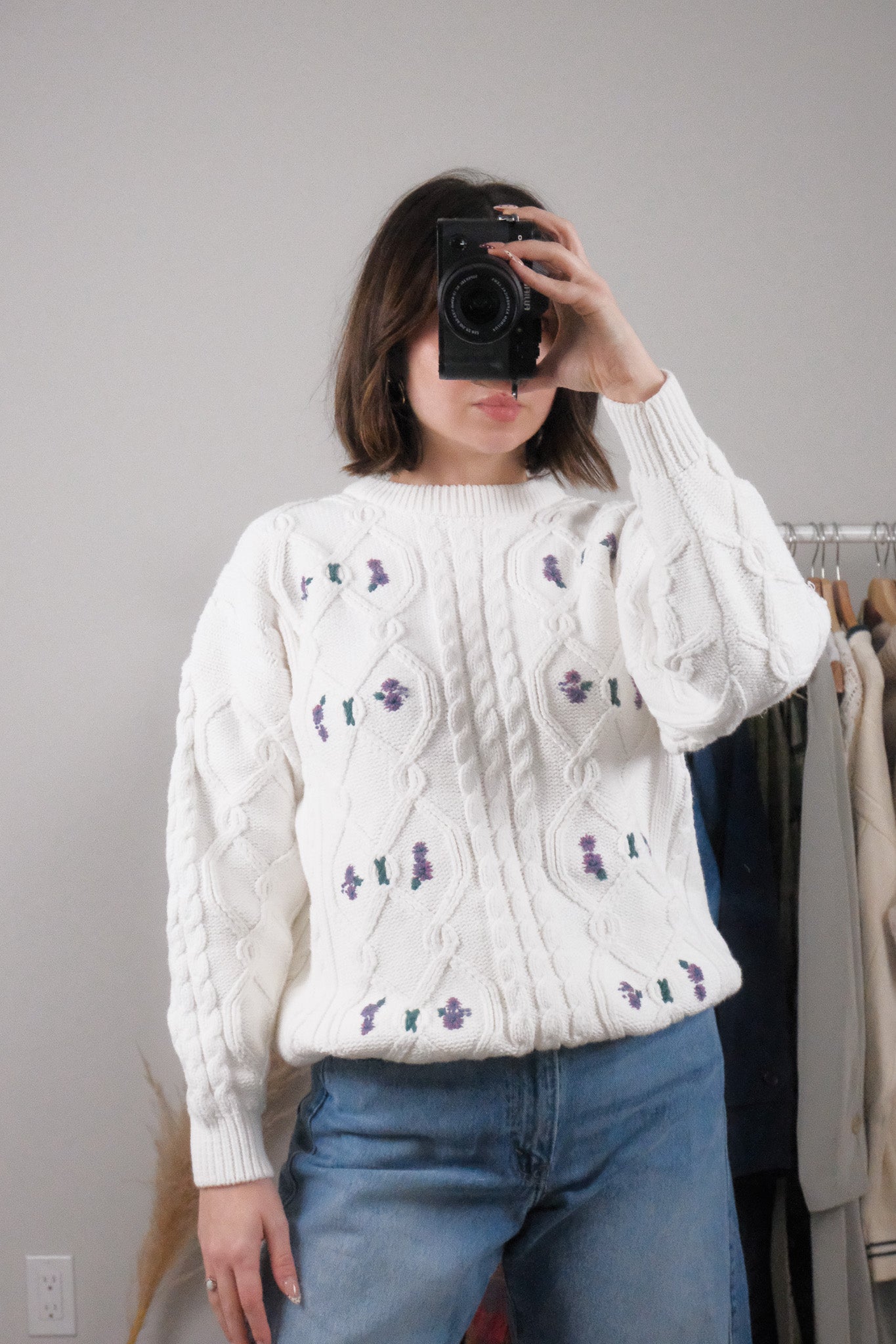 Vintage x Cotton Embroidered Chunky Knit (M)