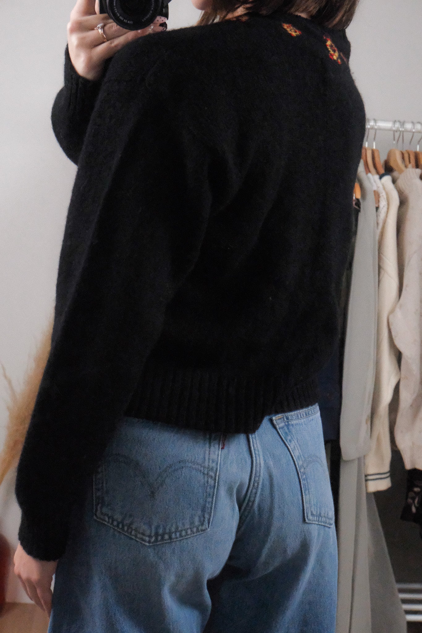 Vintage x Wool Patterned Cardigan (S)