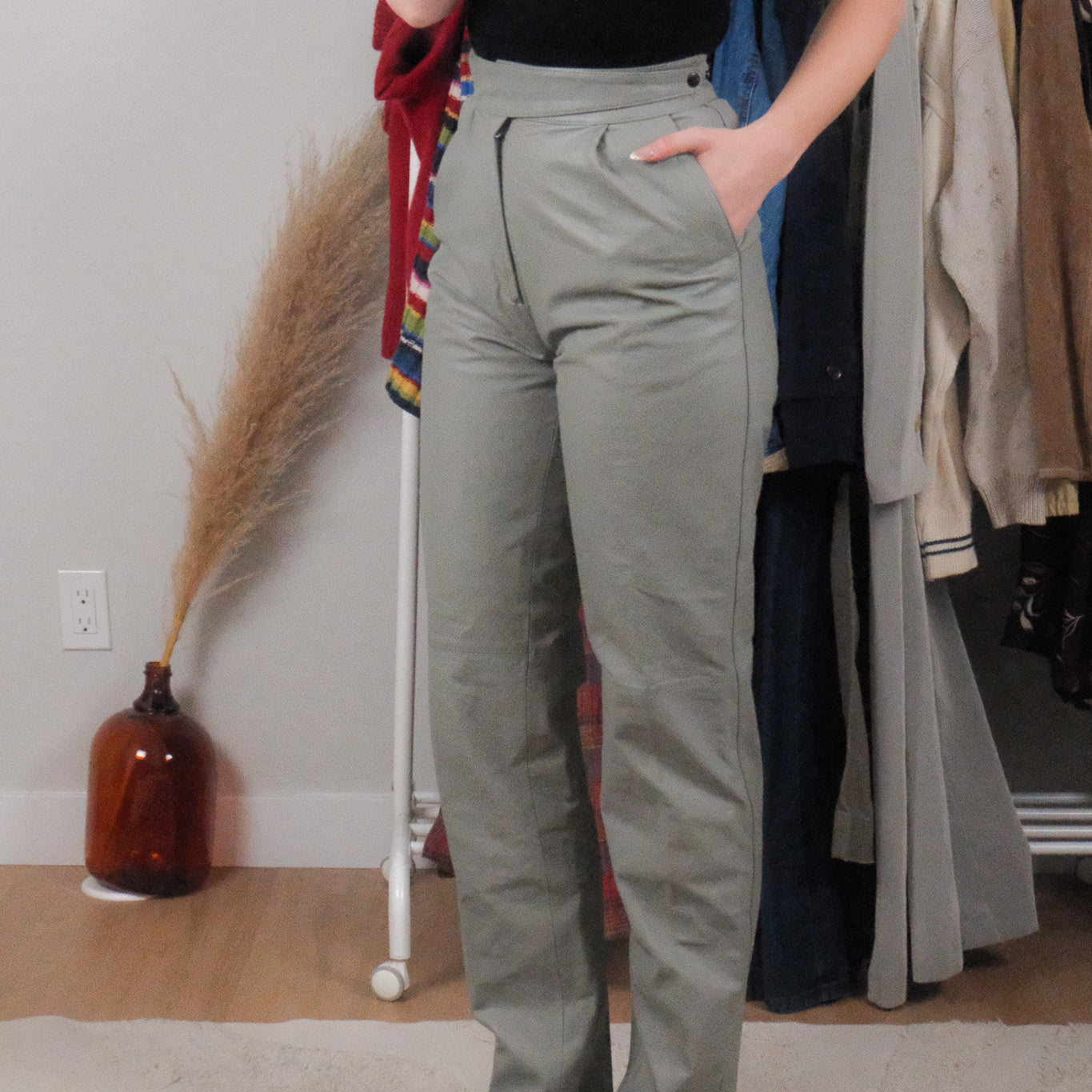 Vintage x Genuine Leather Pleated Pants (XS)