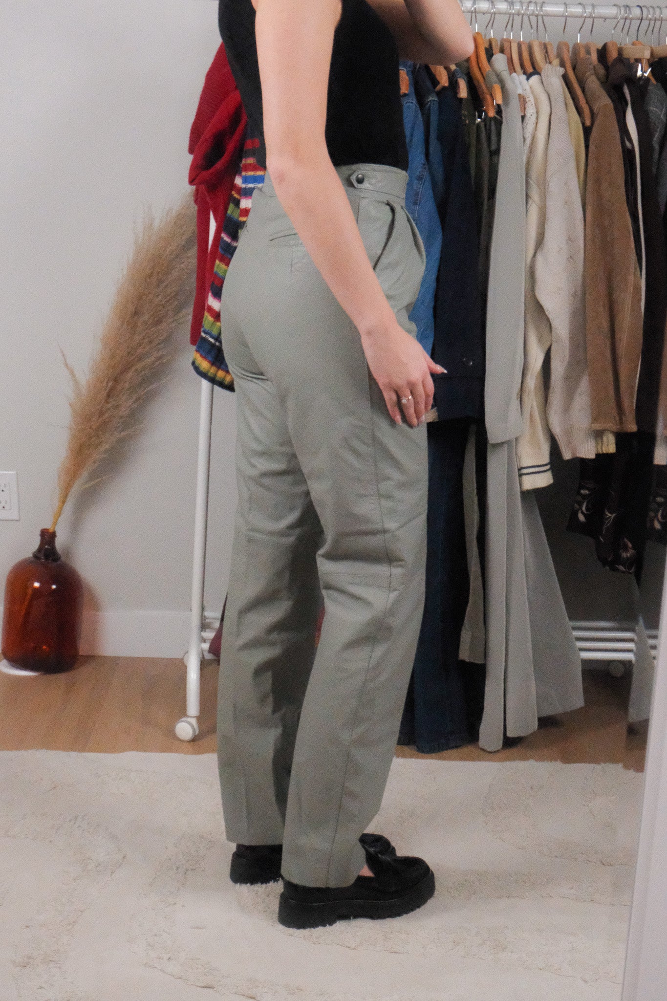 Vintage x Genuine Leather Pleated Pants (XS)