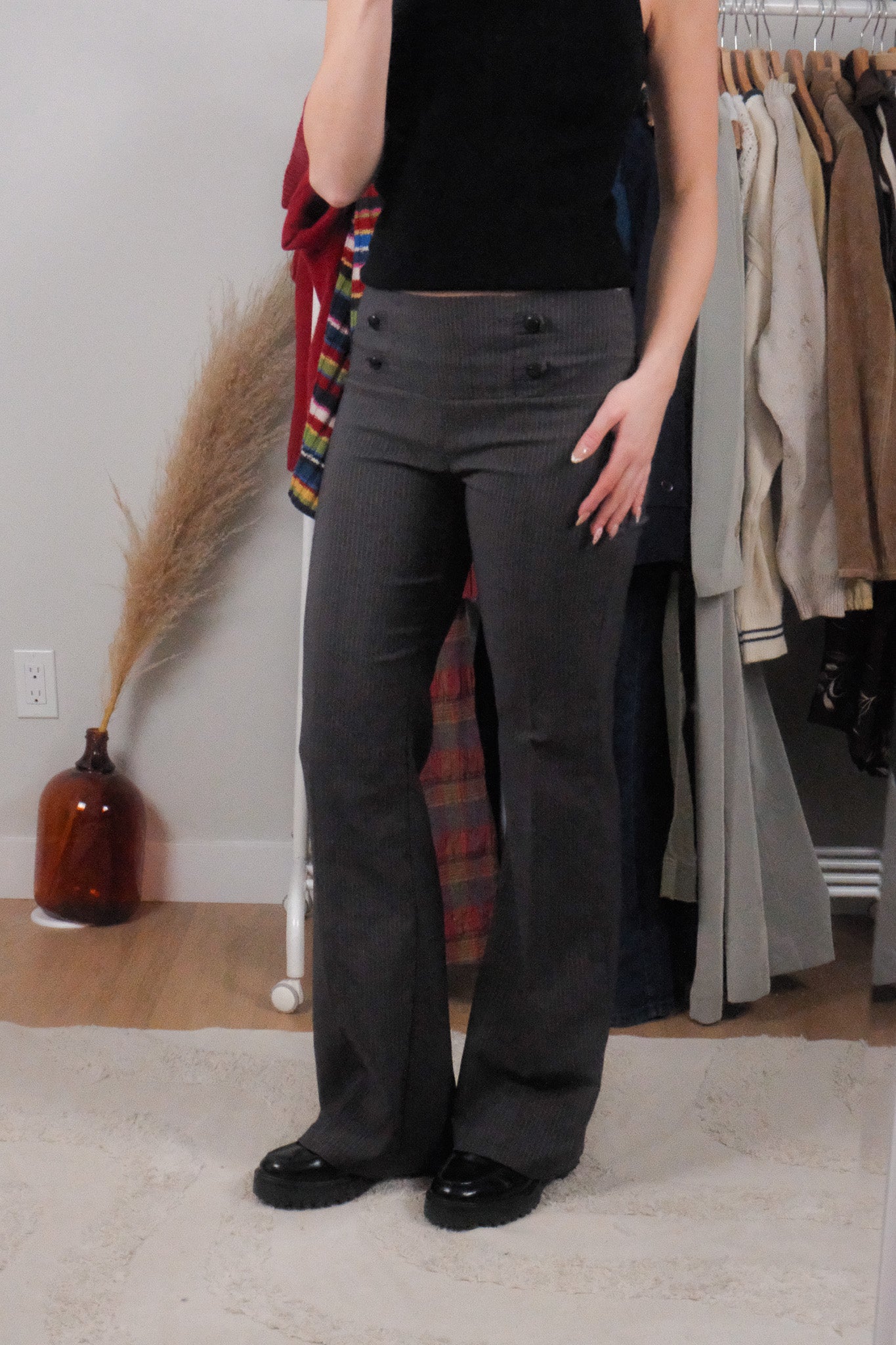 Made in Canada x Vintage x Low Rise Pinstrip Trousers (6)
