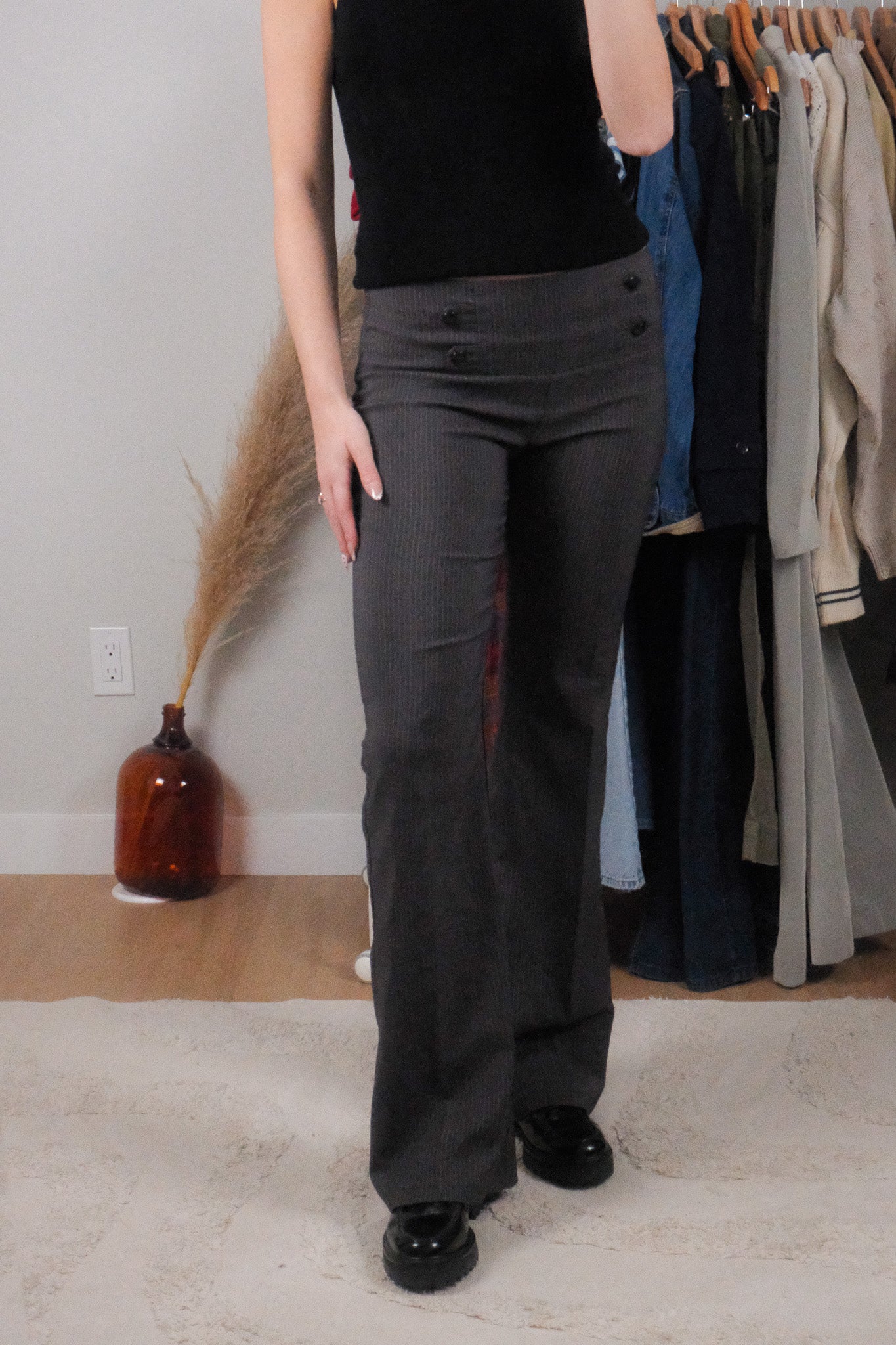 Made in Canada x Vintage x Low Rise Pinstrip Trousers (6)