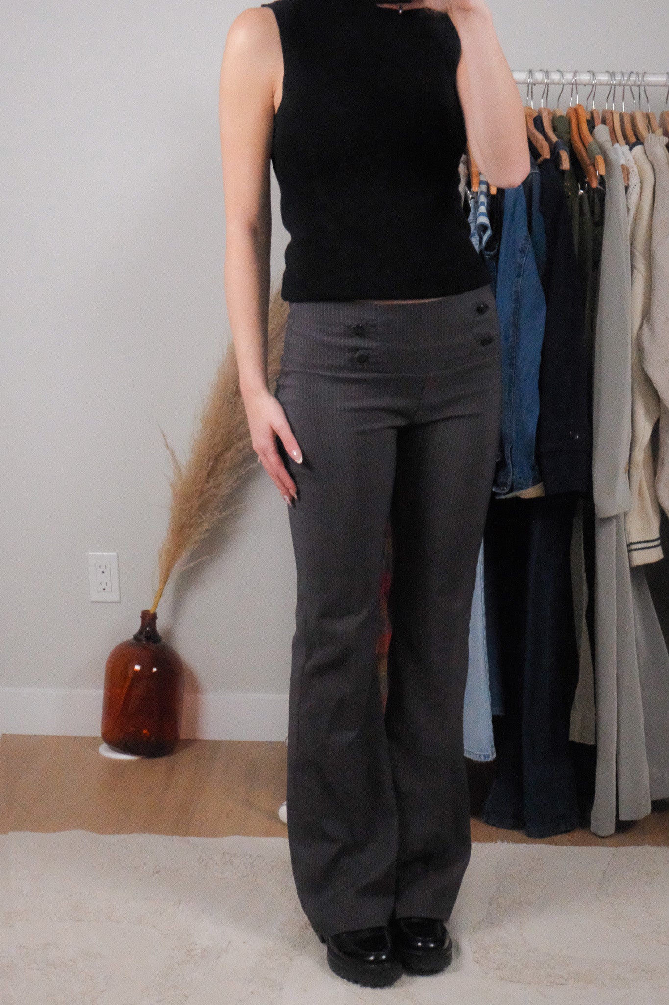 Made in Canada x Vintage x Low Rise Pinstrip Trousers (6)
