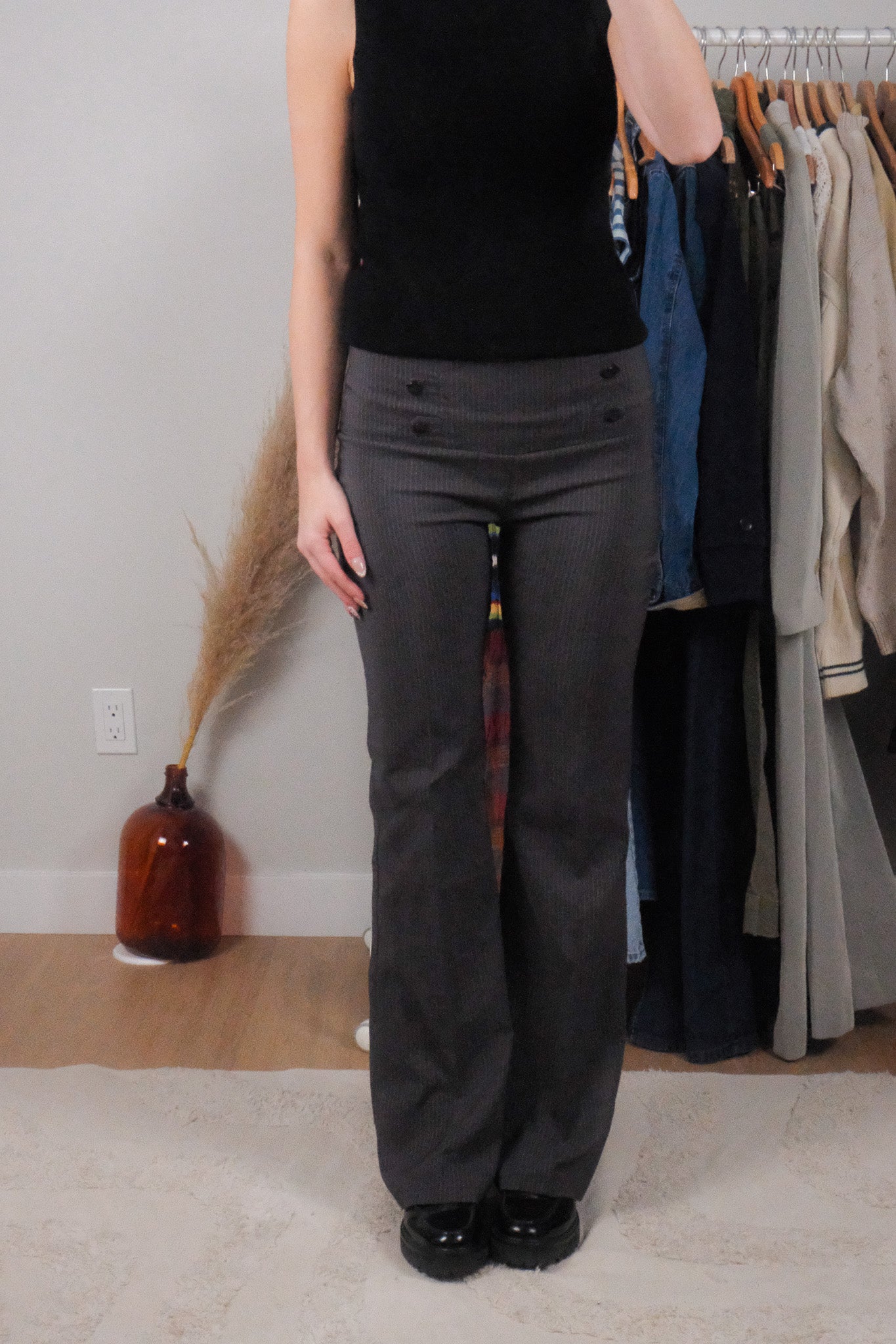 Made in Canada x Vintage x Low Rise Pinstrip Trousers (6)