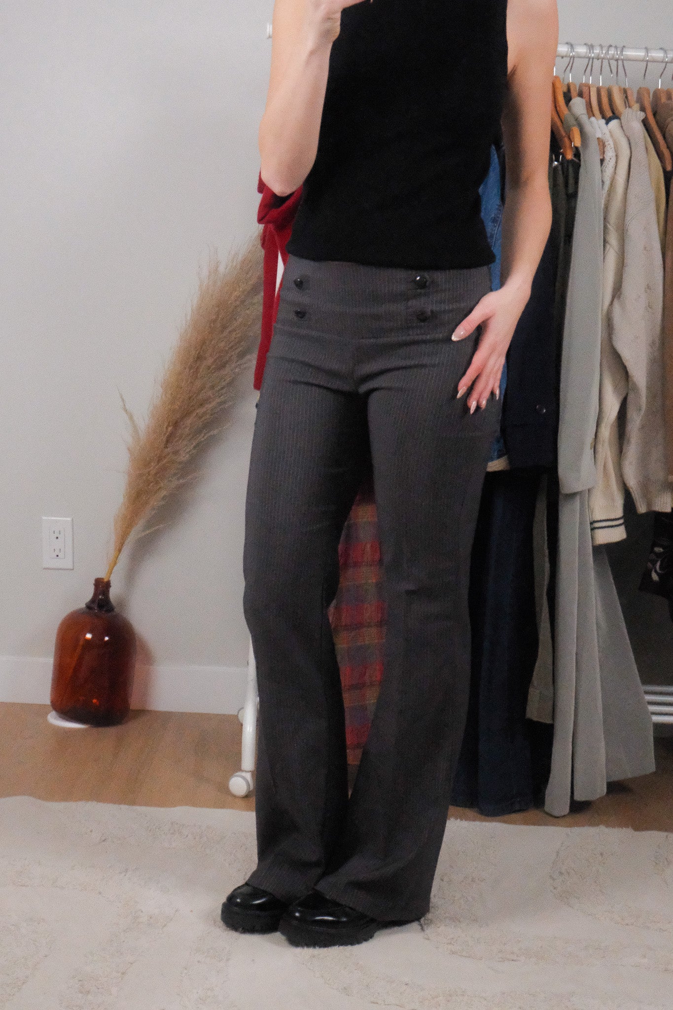 Made in Canada x Vintage x Low Rise Pinstrip Trousers (6)