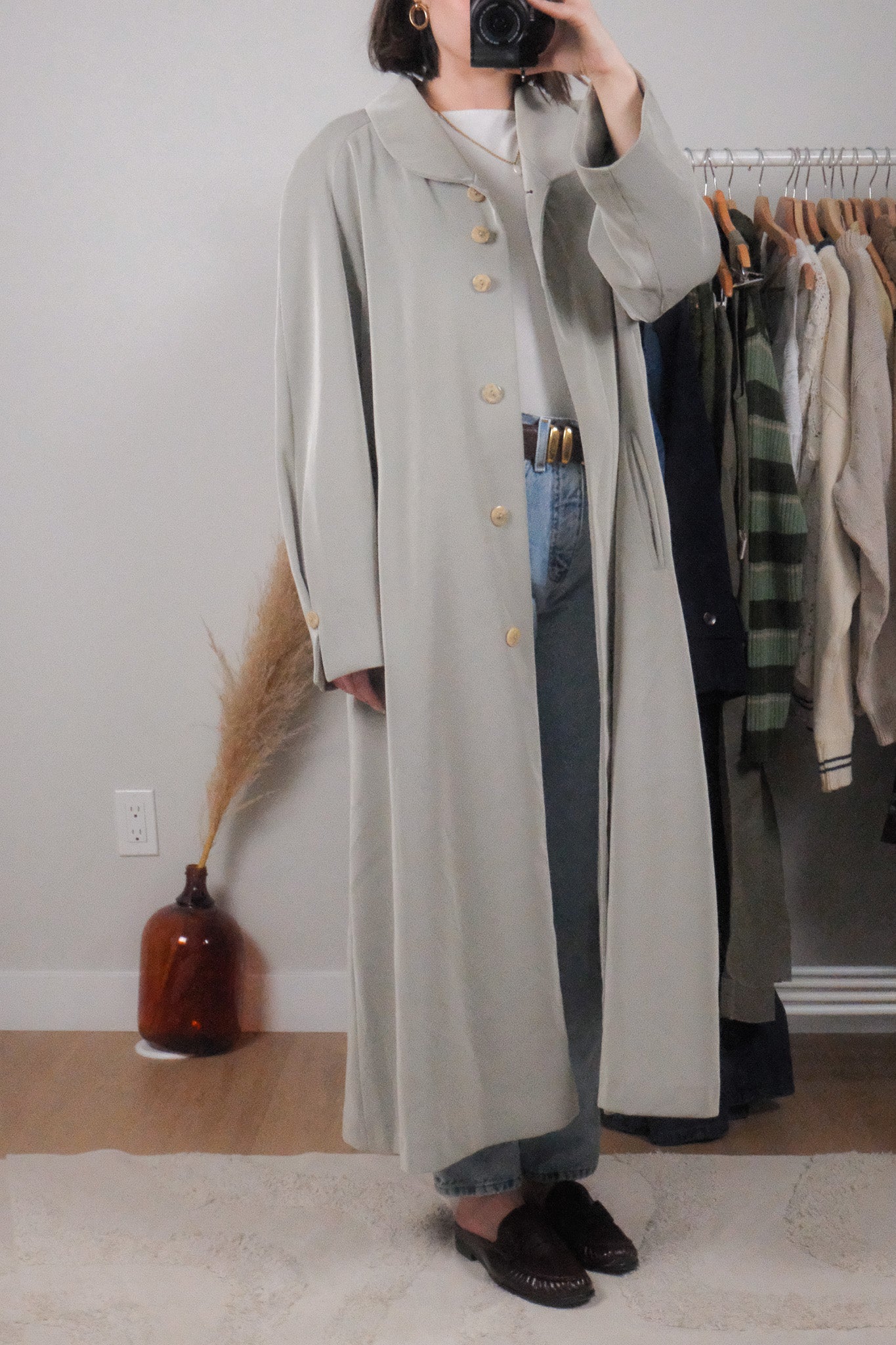 Vintage x Long Trench Coat (L/XL)