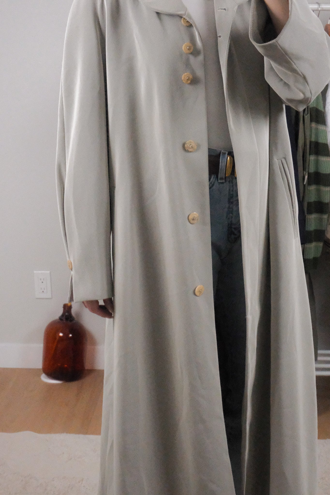 Vintage x Long Trench Coat (L/XL)