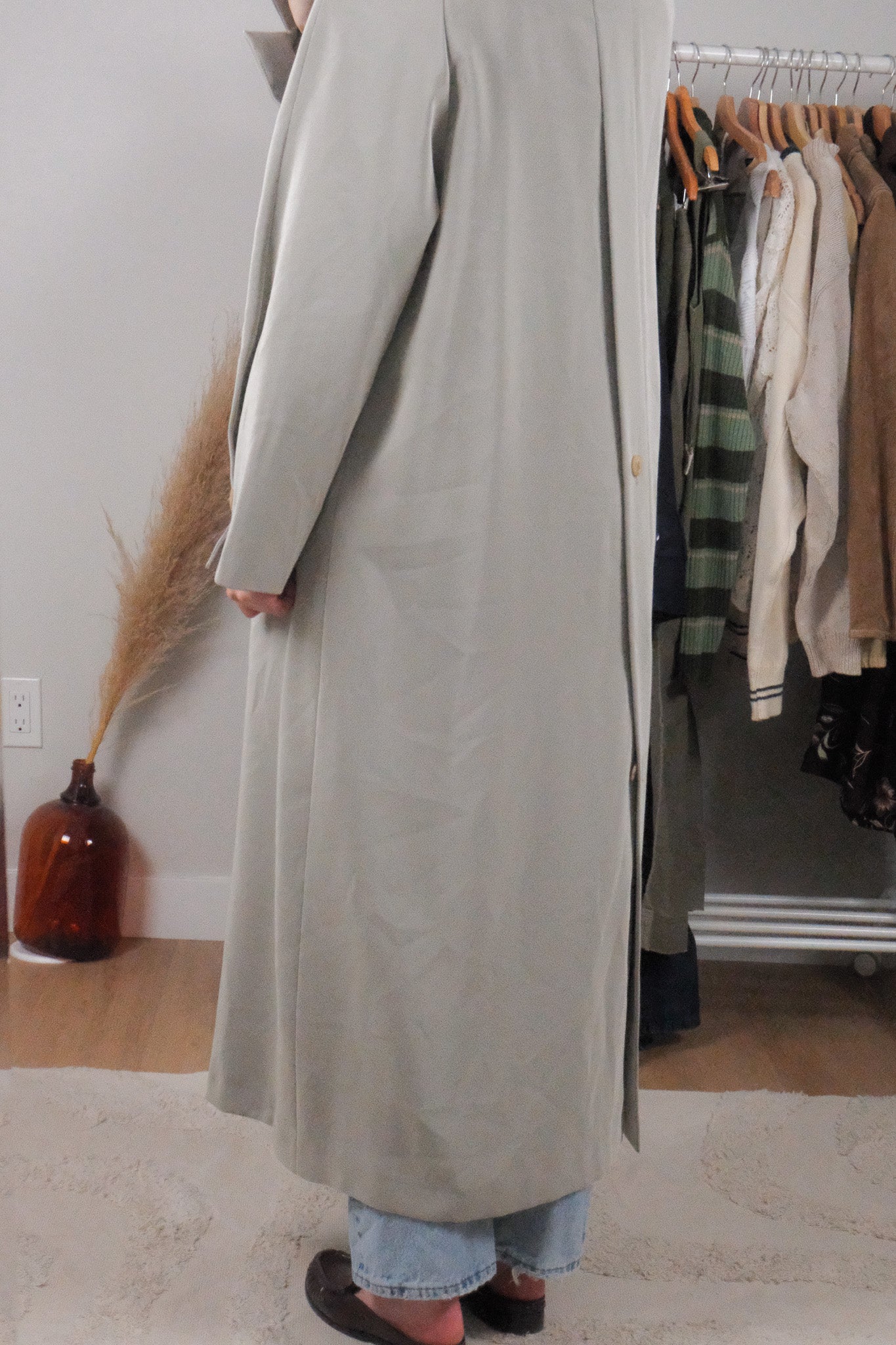 Vintage x Long Trench Coat (L/XL)