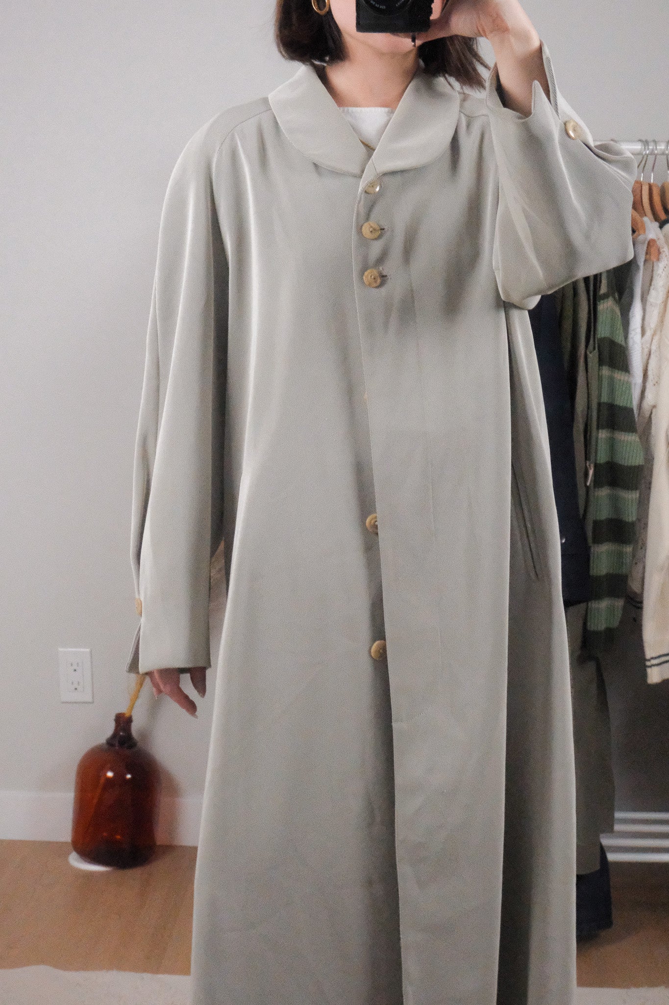 Vintage x Long Trench Coat (L/XL)