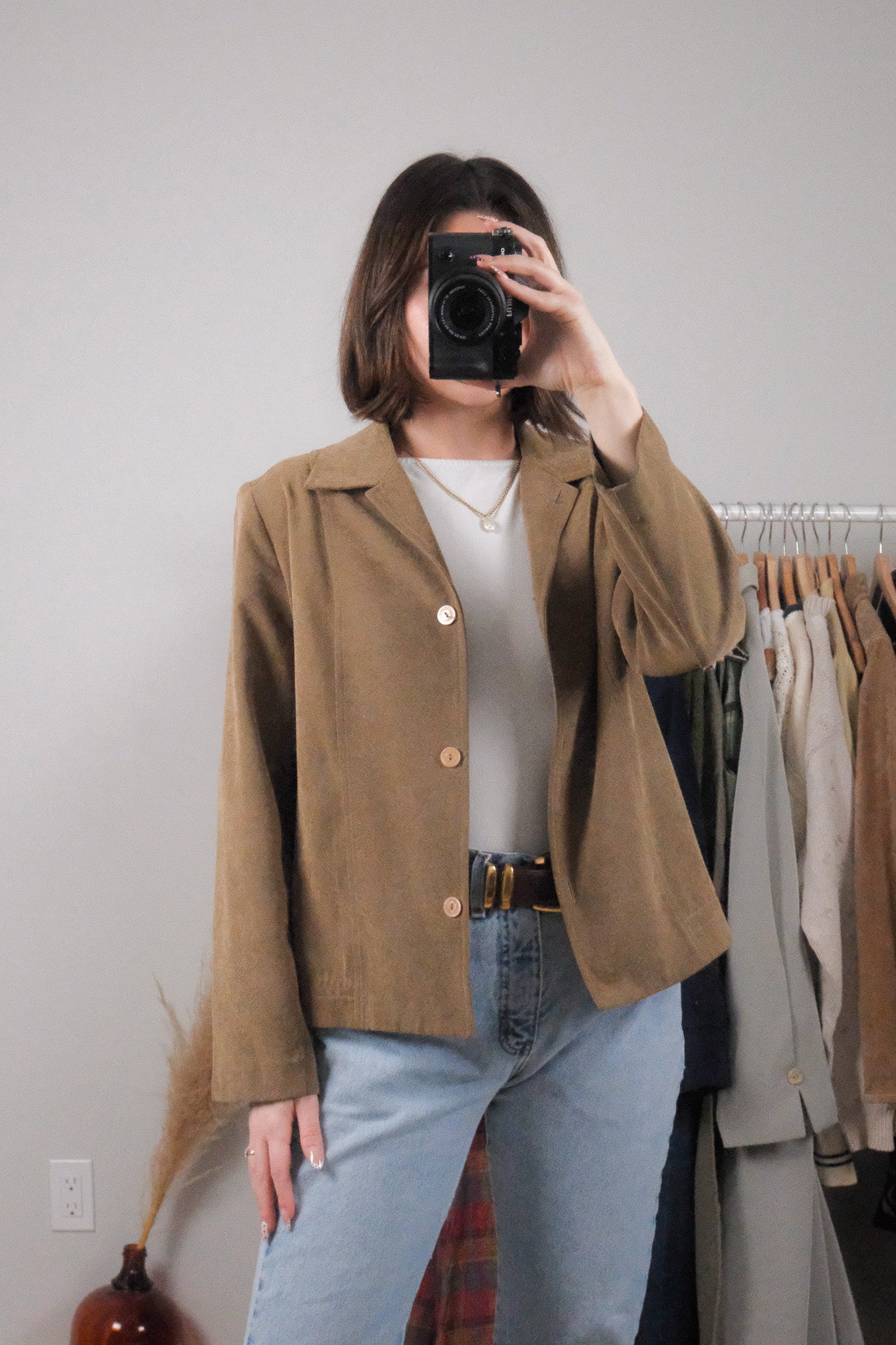 Made in Canada x Vintage x Faux Suede Blazer (M)