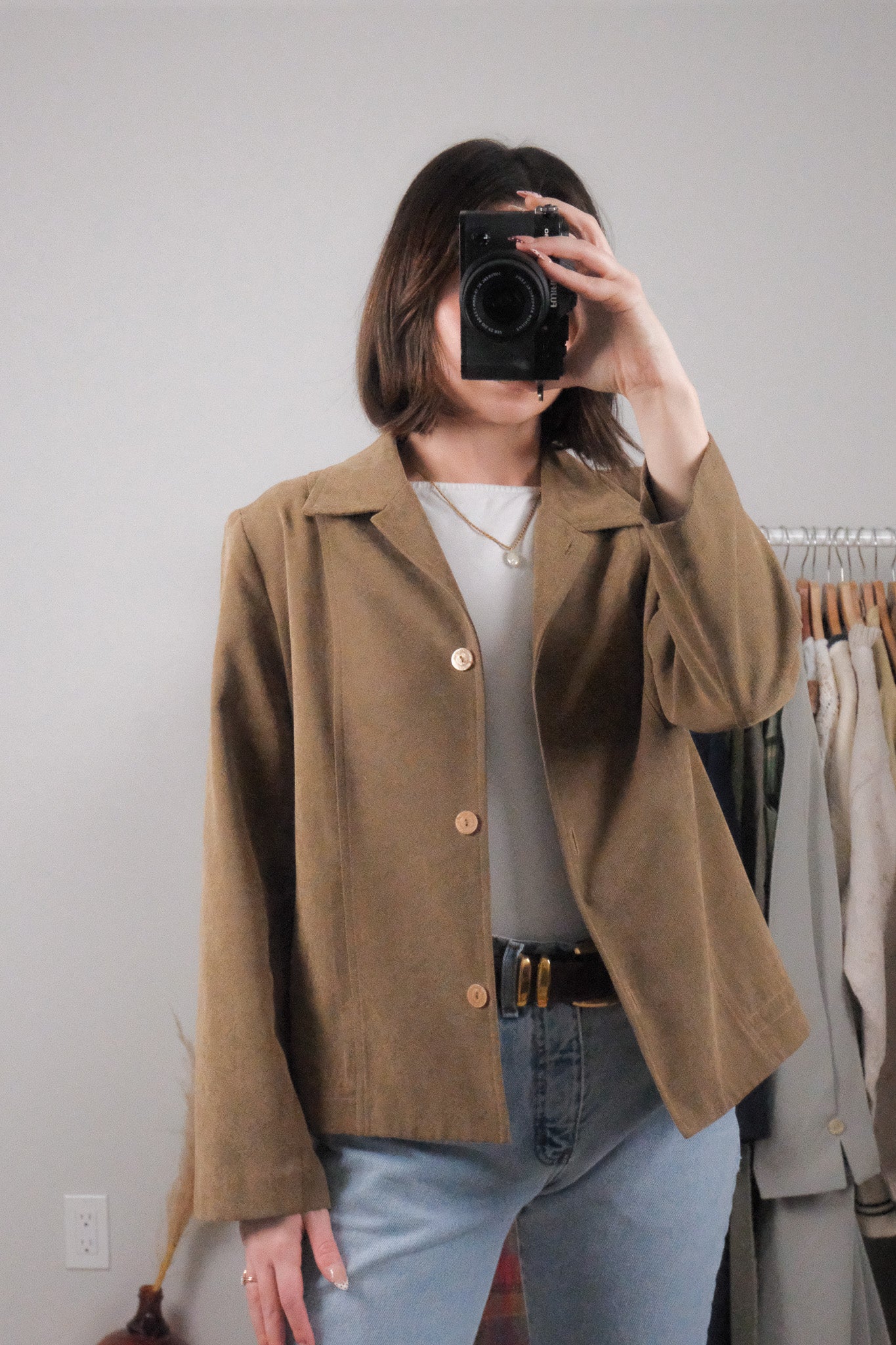 Made in Canada x Vintage x Faux Suede Blazer (M)