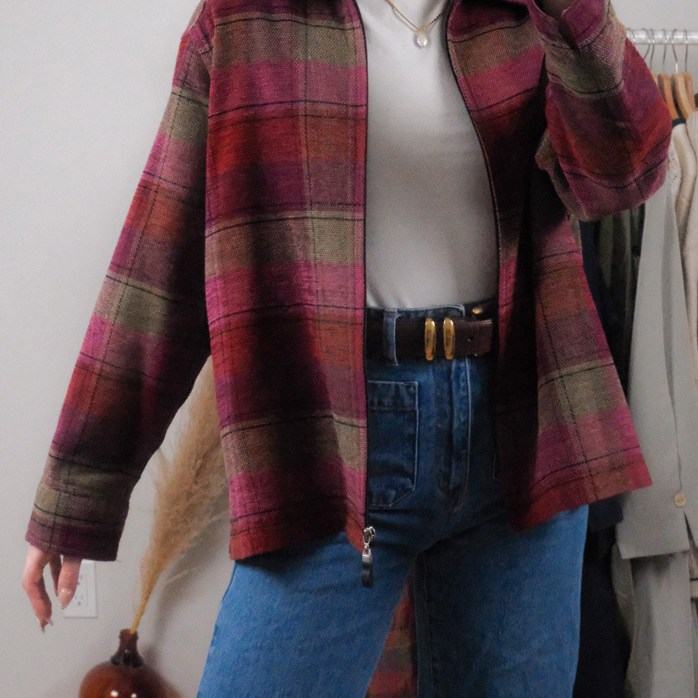 Vintage x Plaid Jacket (L)