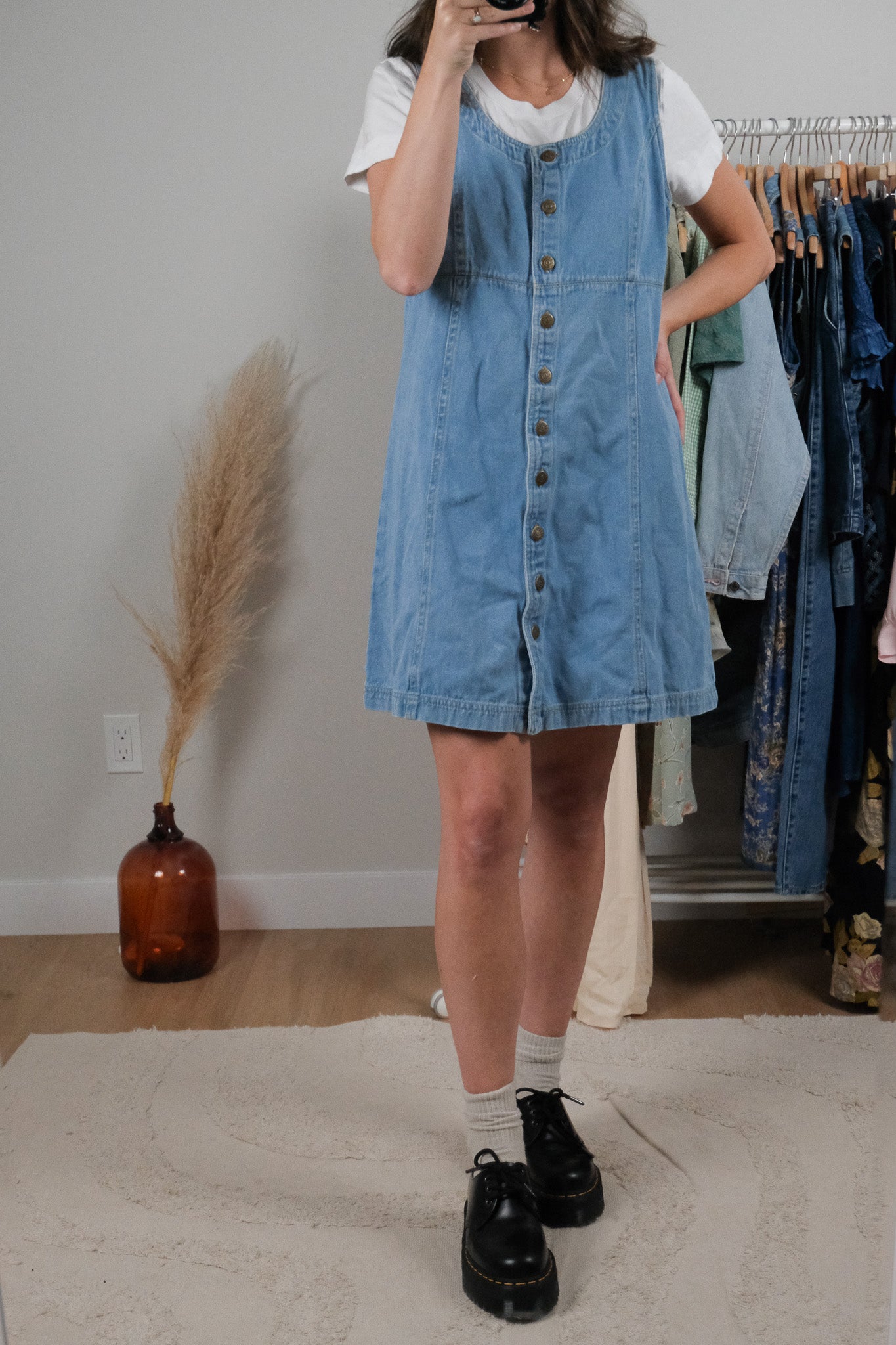 Vintage x Denim Button Dress (4/6)