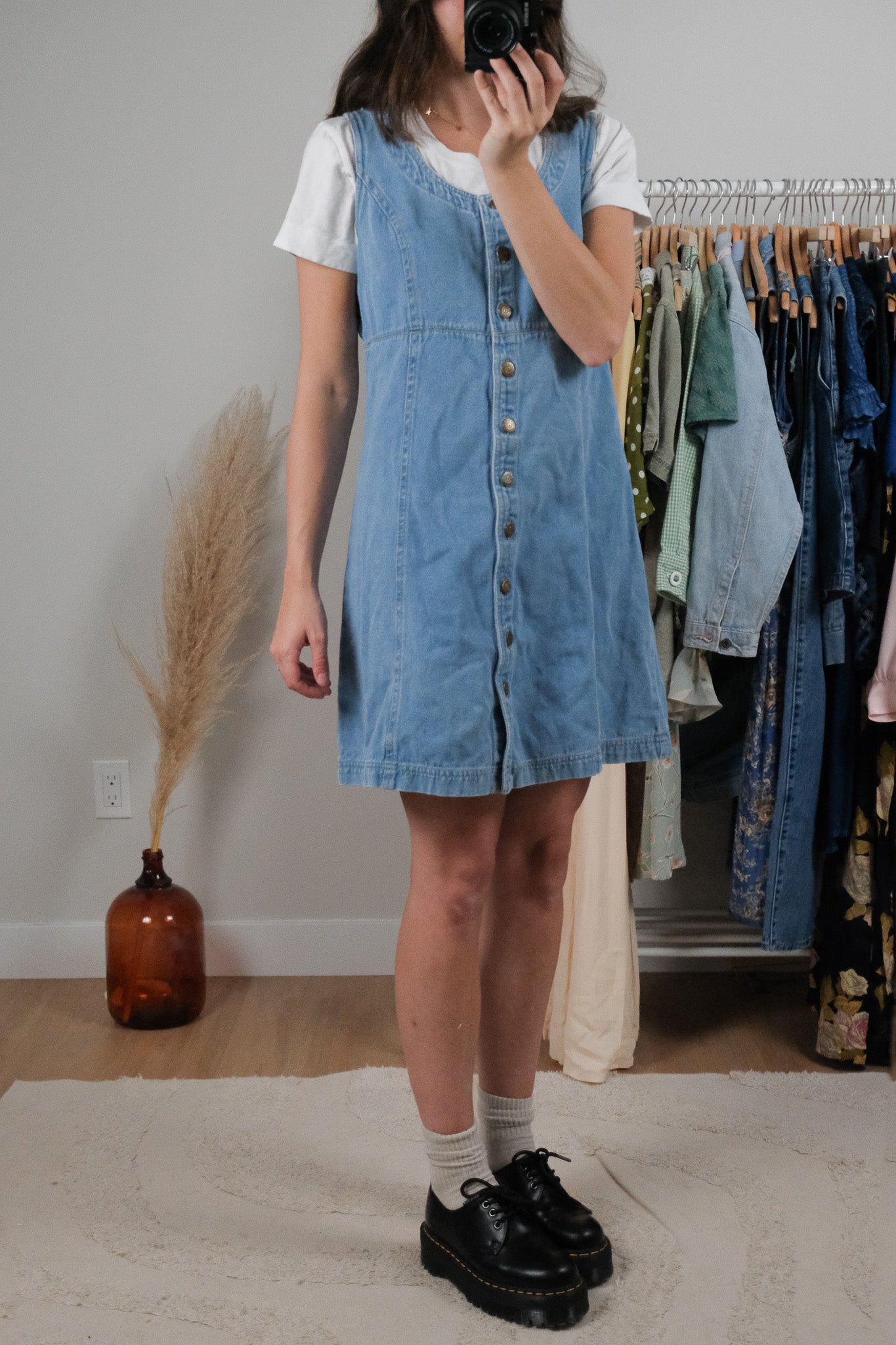 Vintage x Denim Button Dress (4/6)