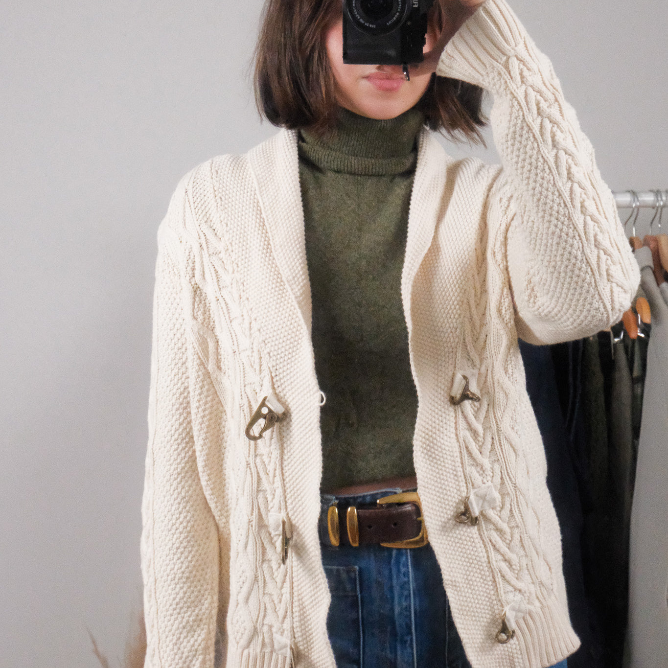 Vintage x Ralph Lauren x Cotton Clasp Cardigan (M/L)